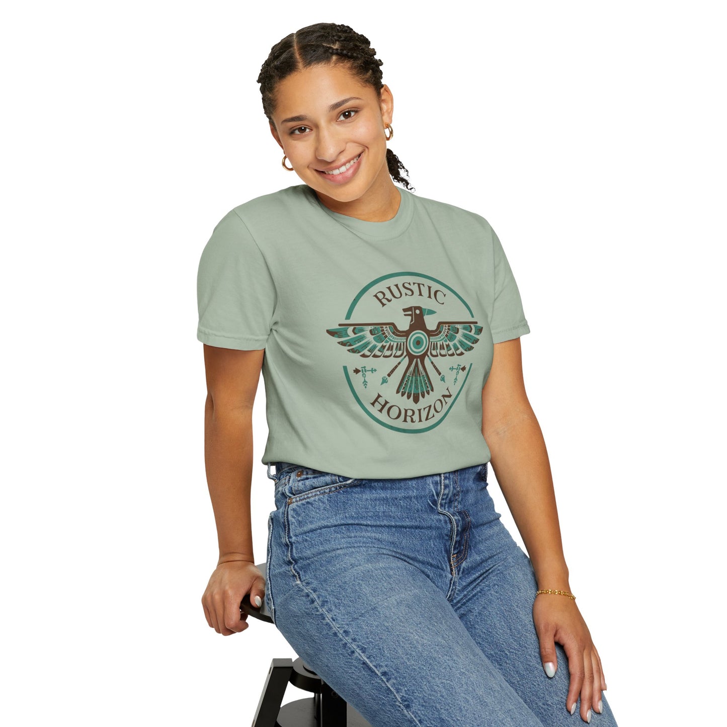 Rustic Horizon with Thunderbird UNISEX T-Shirt｜Festival Wear, Casual Outfit, Gift for Nature Lovers, Vintage Style Tee, Summer Essential