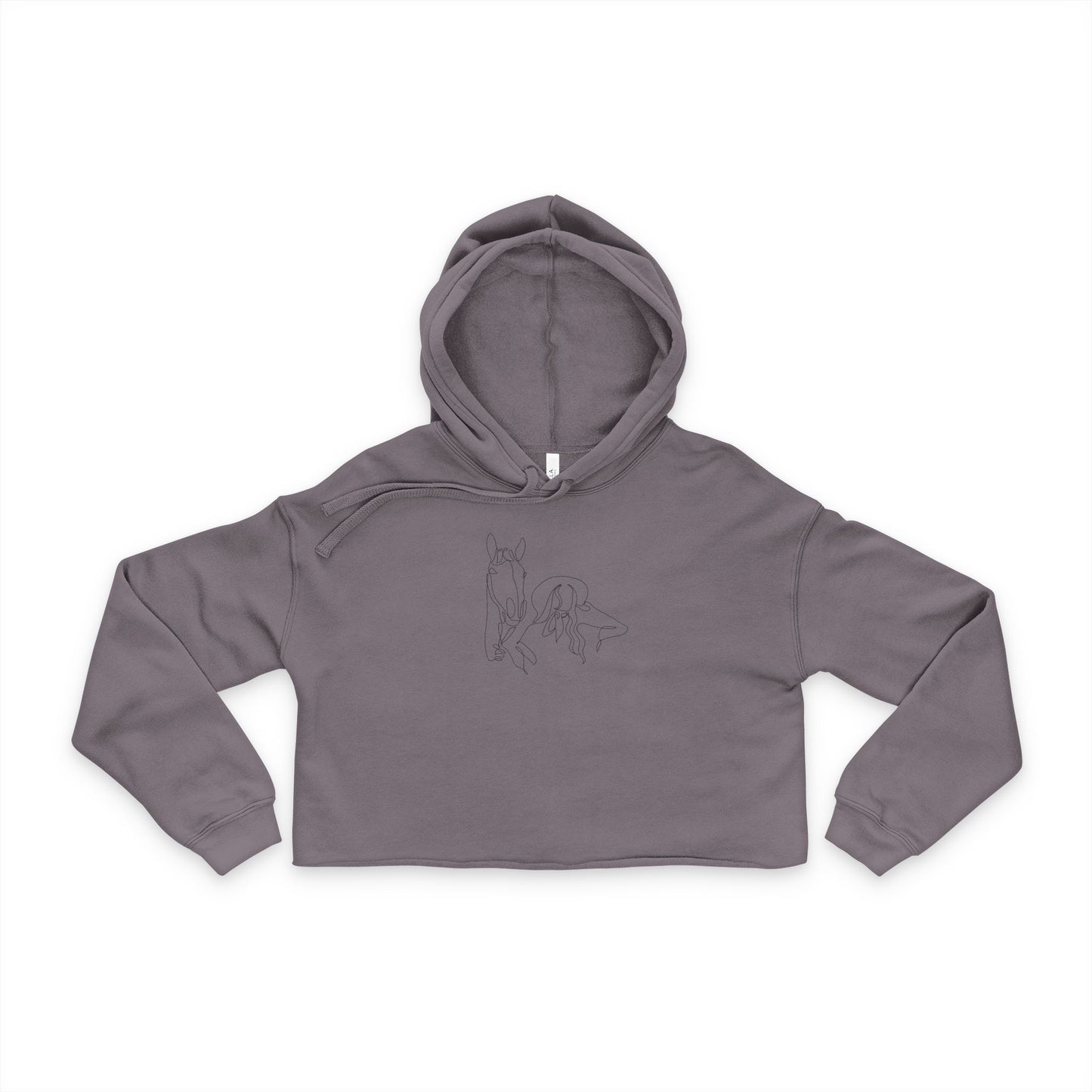 Cropped Hoodie with Horse Design - Stylish & Comfortable for Equestrian Lovers