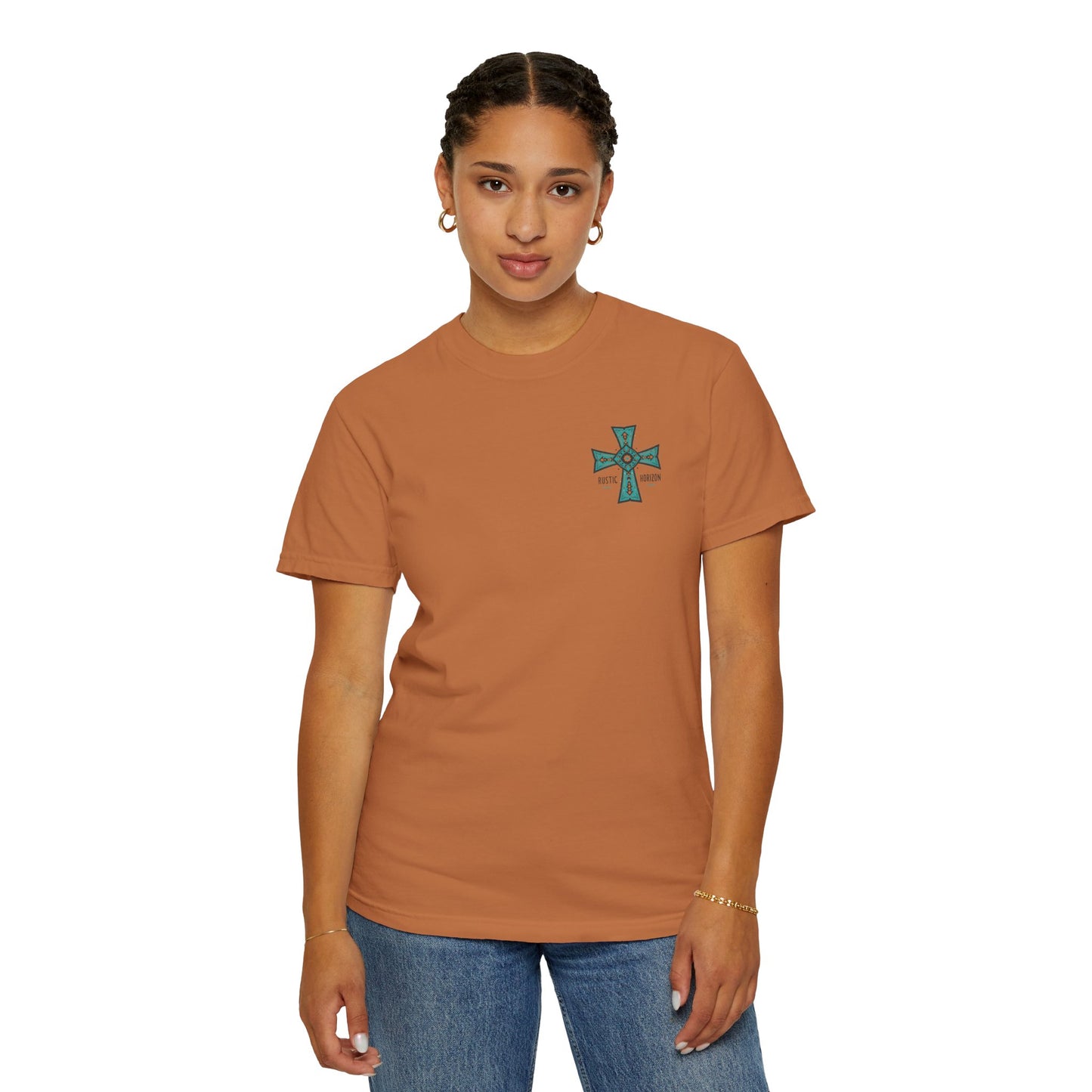 Rustic Horizon cross UNISEX T-Shirt｜Festival Wear, Casual Outfit, Gift for Nature Lovers, Vintage Style Tee, Summer Essential