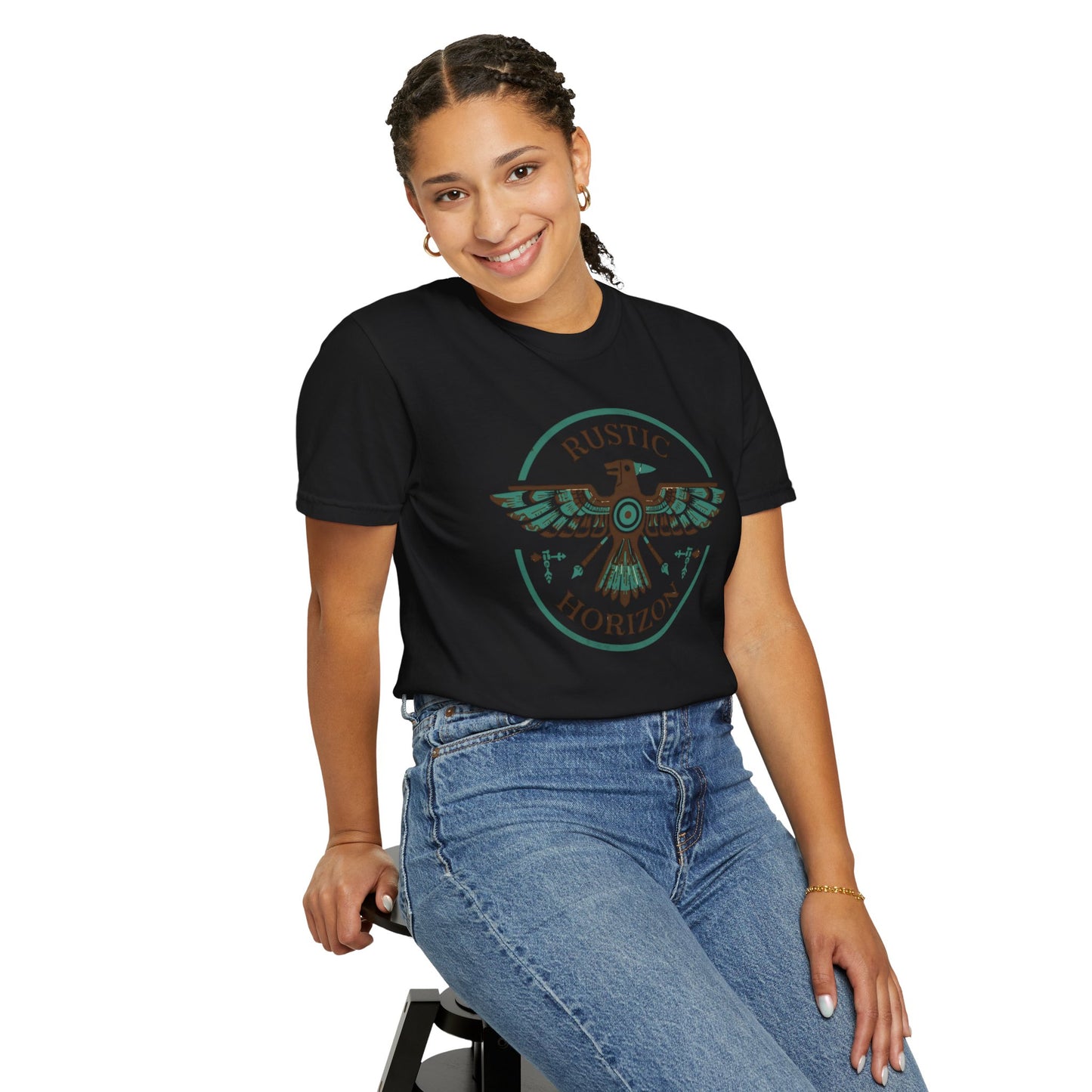 Rustic Horizon with Thunderbird UNISEX T-Shirt｜Festival Wear, Casual Outfit, Gift for Nature Lovers, Vintage Style Tee, Summer Essential
