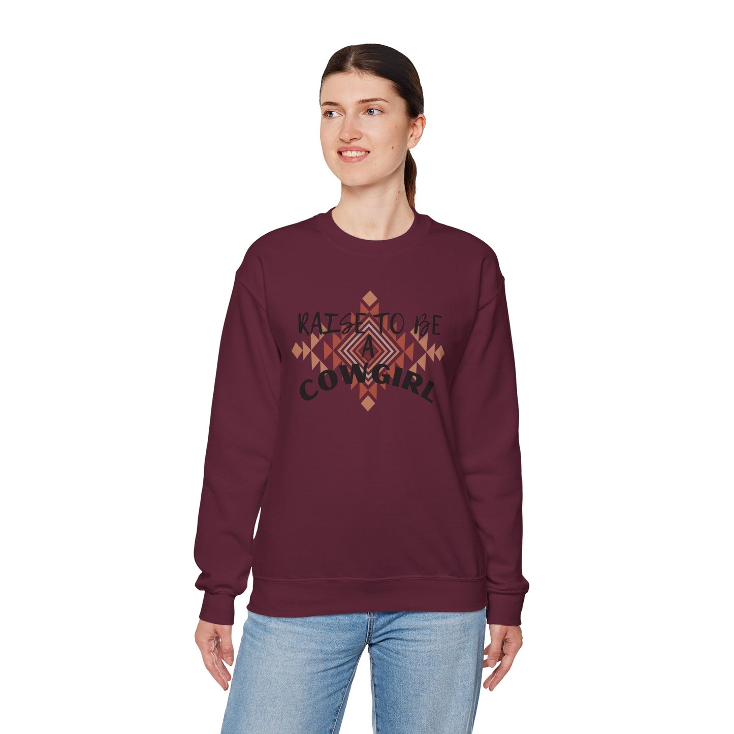 RAISE TO BE COWGIRL UNISEX Heavy Blend™ Crewneck Sweatshirt