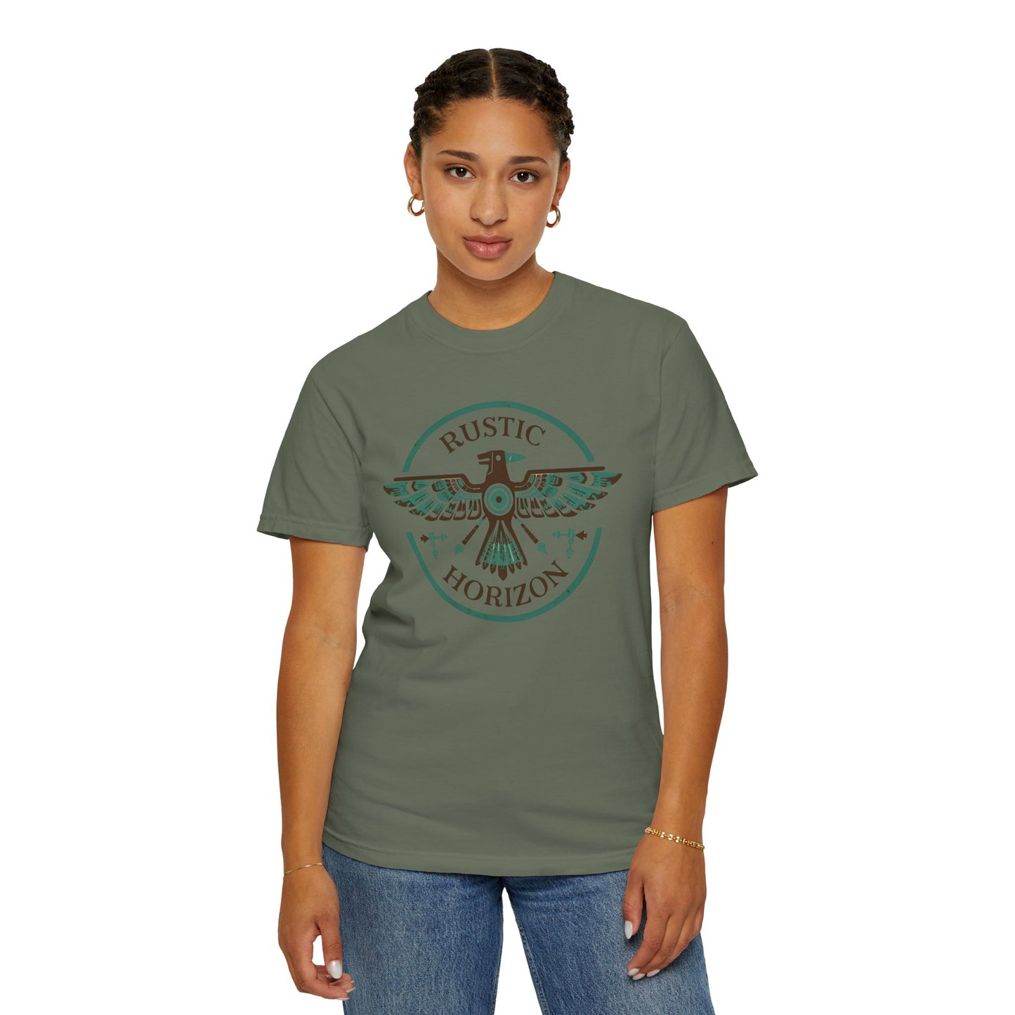 Rustic Horizon with Thunderbird UNISEX T-Shirt｜Festival Wear, Casual Outfit, Gift for Nature Lovers, Vintage Style Tee, Summer Essential