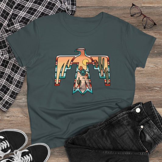Women's Tee - Cowgirl Thunderbird Eagle Western Fashion Print
