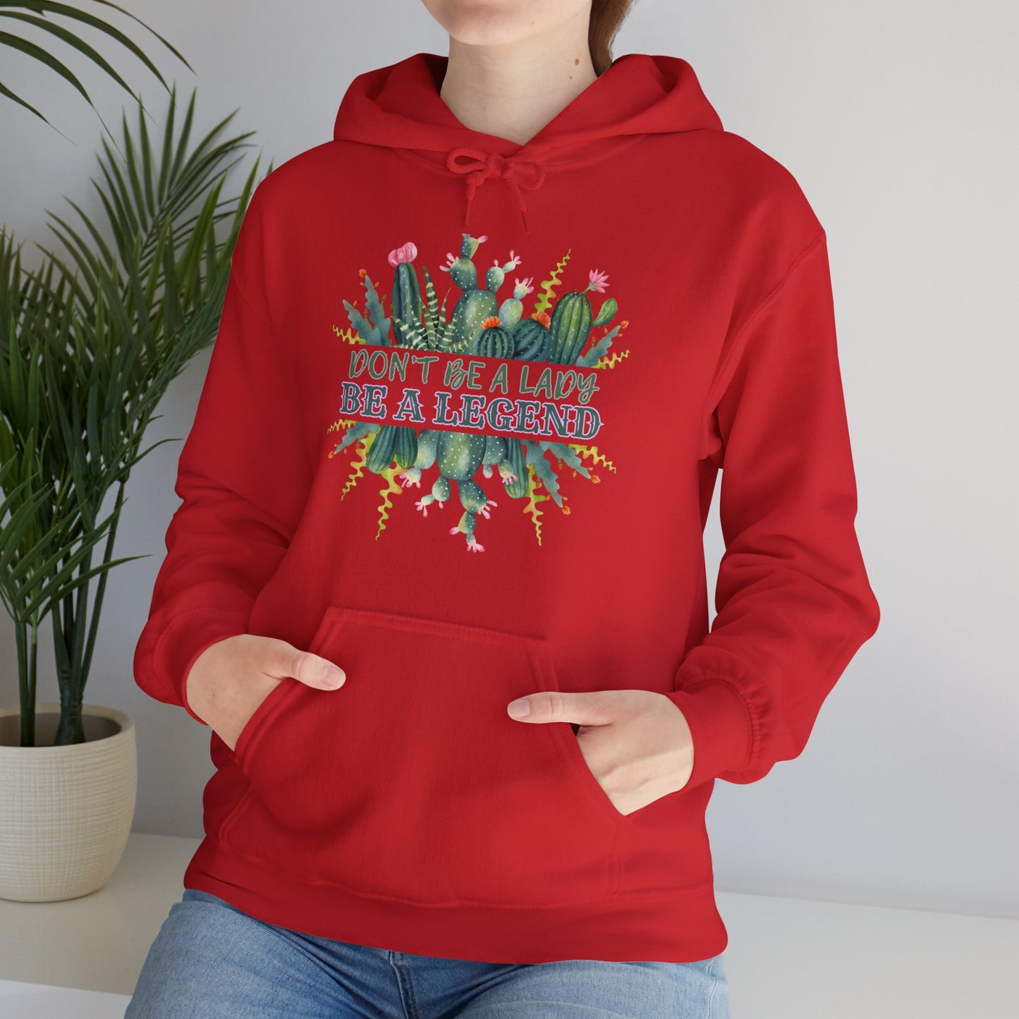 BE A LEGEND LADY CACTUS UNISEX Heavy Blend™ Hooded Sweatshirt