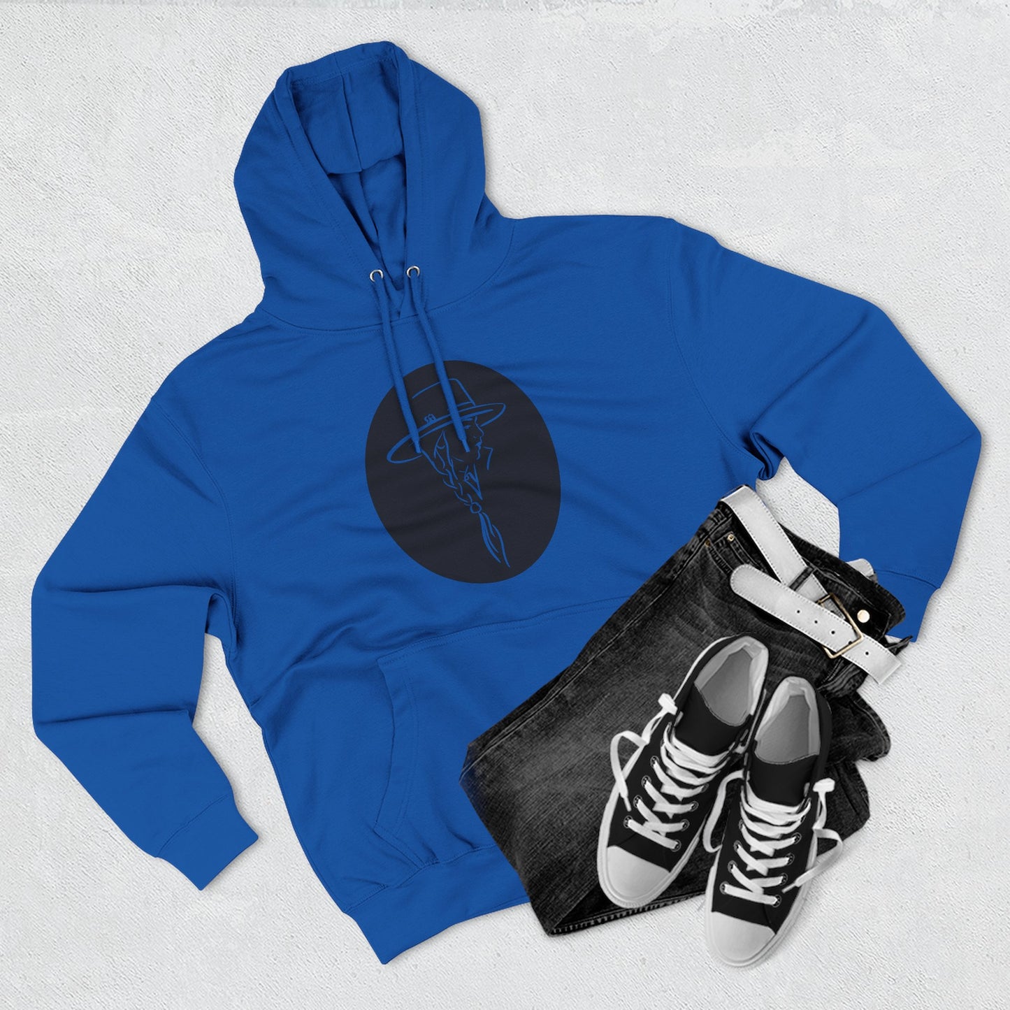 Stylish Three-Panel Fleece Hoodie with Minimalist Design