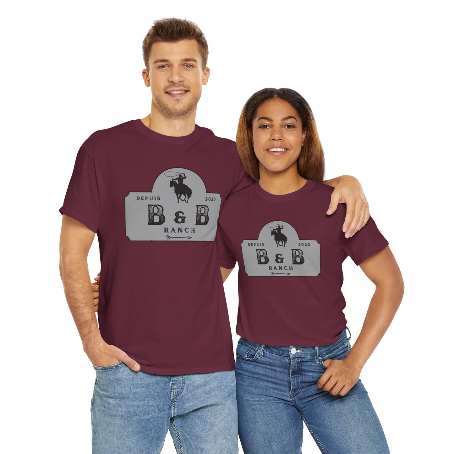 B & B RANCH  LOGO Unisex Heavy Cotton Tee