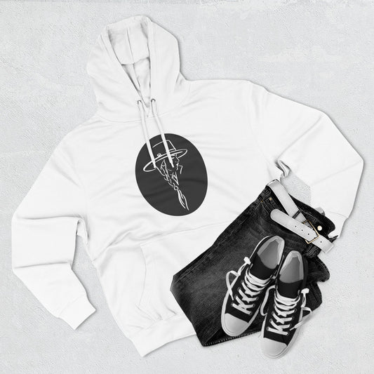 Stylish Three-Panel Fleece Hoodie with Minimalist Design