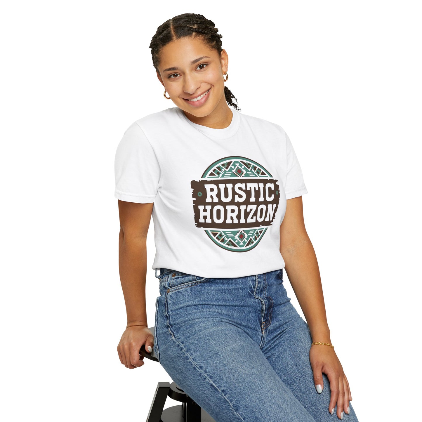 Touch of Rustic Horizon crest UNISEX T-Shirt｜Festival Wear, Casual Outfit, Gift for Nature Lovers, Vintage Style Tee, Summer Essential