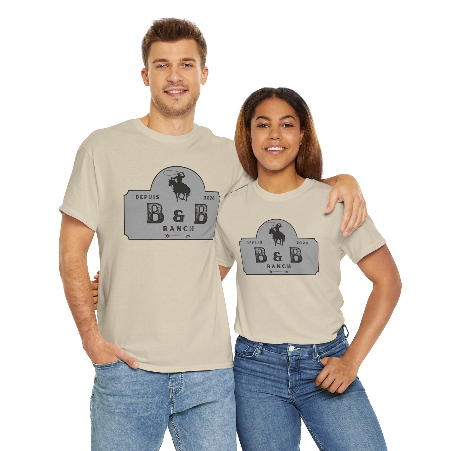 B & B RANCH  LOGO Unisex Heavy Cotton Tee
