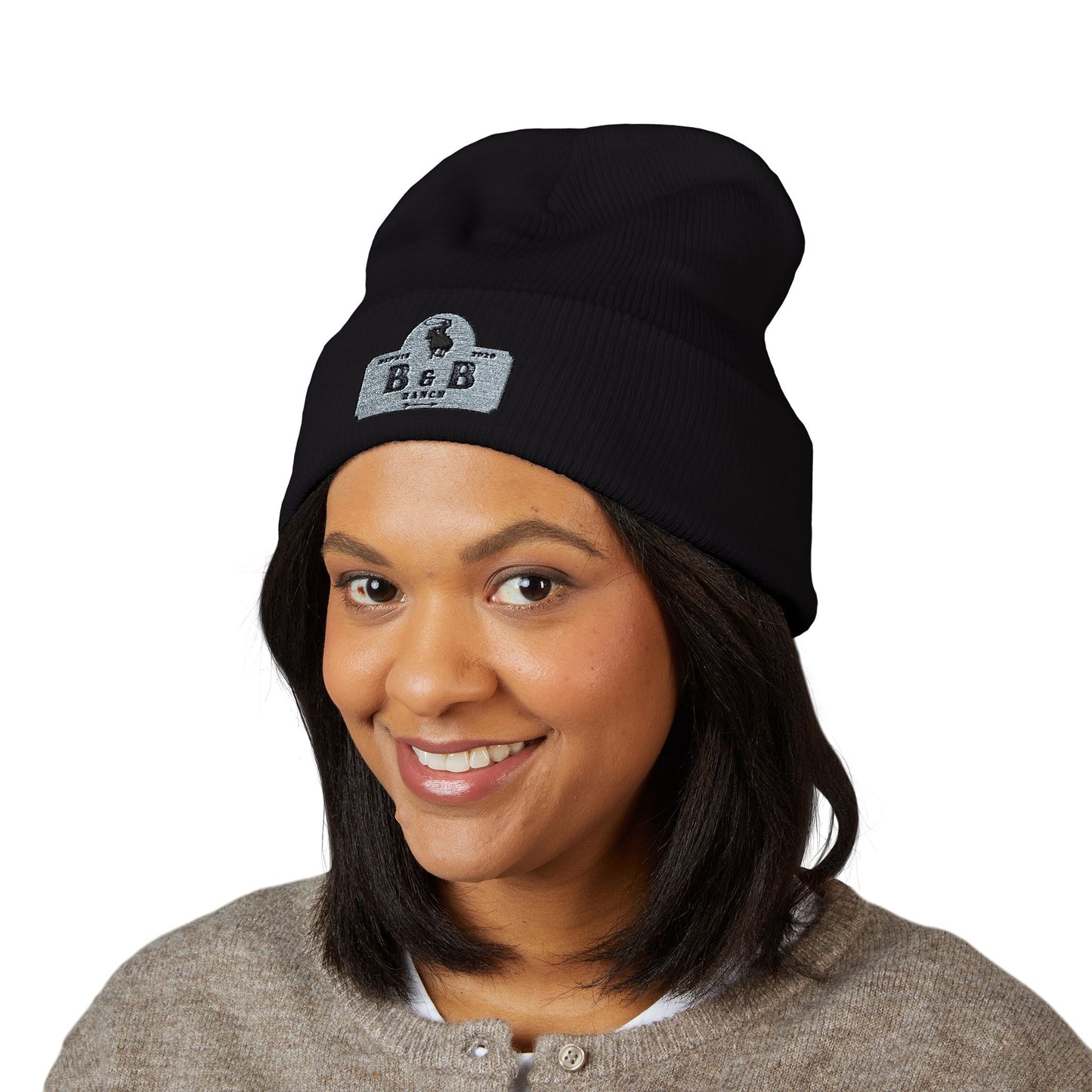 Stylish Embroidered Classic Cuffed Beanie for Fashionable Outdoor Adventures