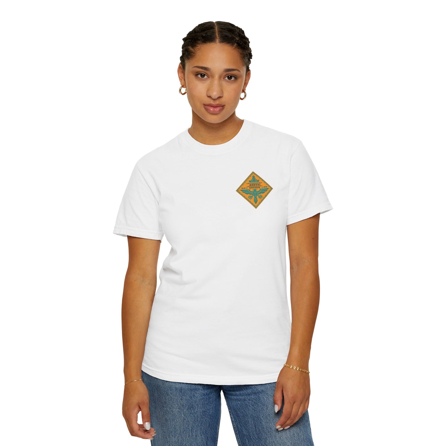 Rustic Horizon Yellow Thunderbird UNISEX T-Shirt｜Festival Wear, Casual Outfit, Gift for Nature Lovers, Vintage Style Tee, Summer Essential