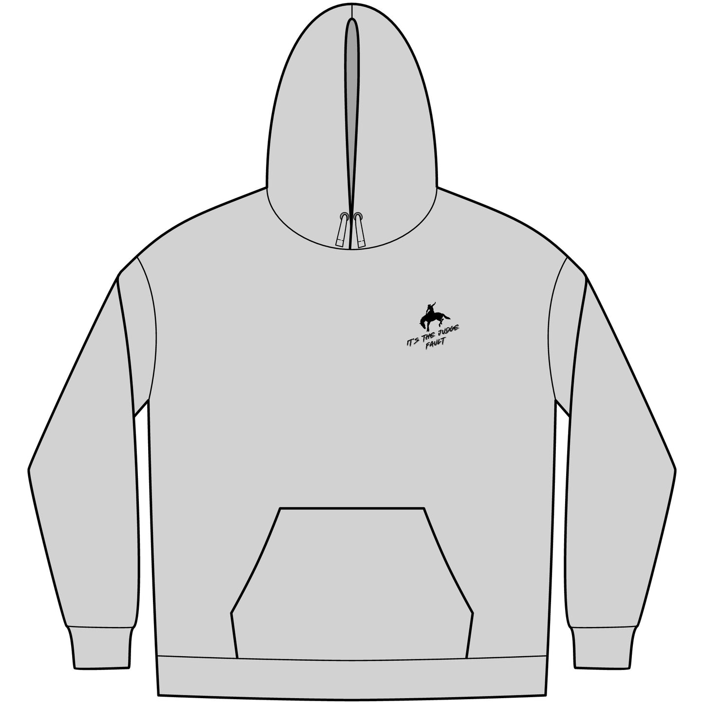 IT'S THE JUDGE FAULT Unisex Western Fleece Hoodie, Rustic Fashion Sweatshirt, Cozy Winter Apparel, Gift for Rodeo Lovers, Casual Outdoor Clothing