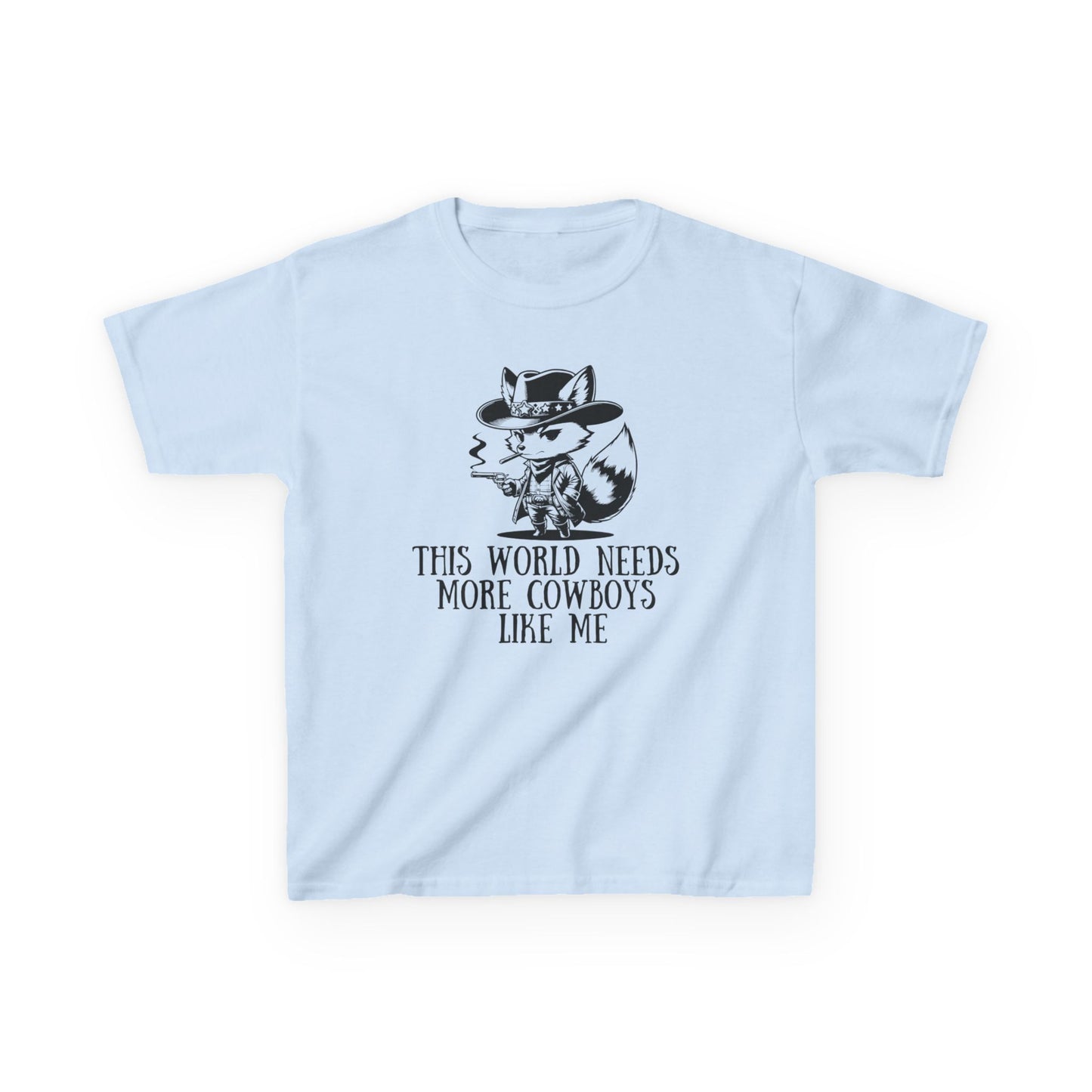 Kids Tee - Fox Cowboy World Design