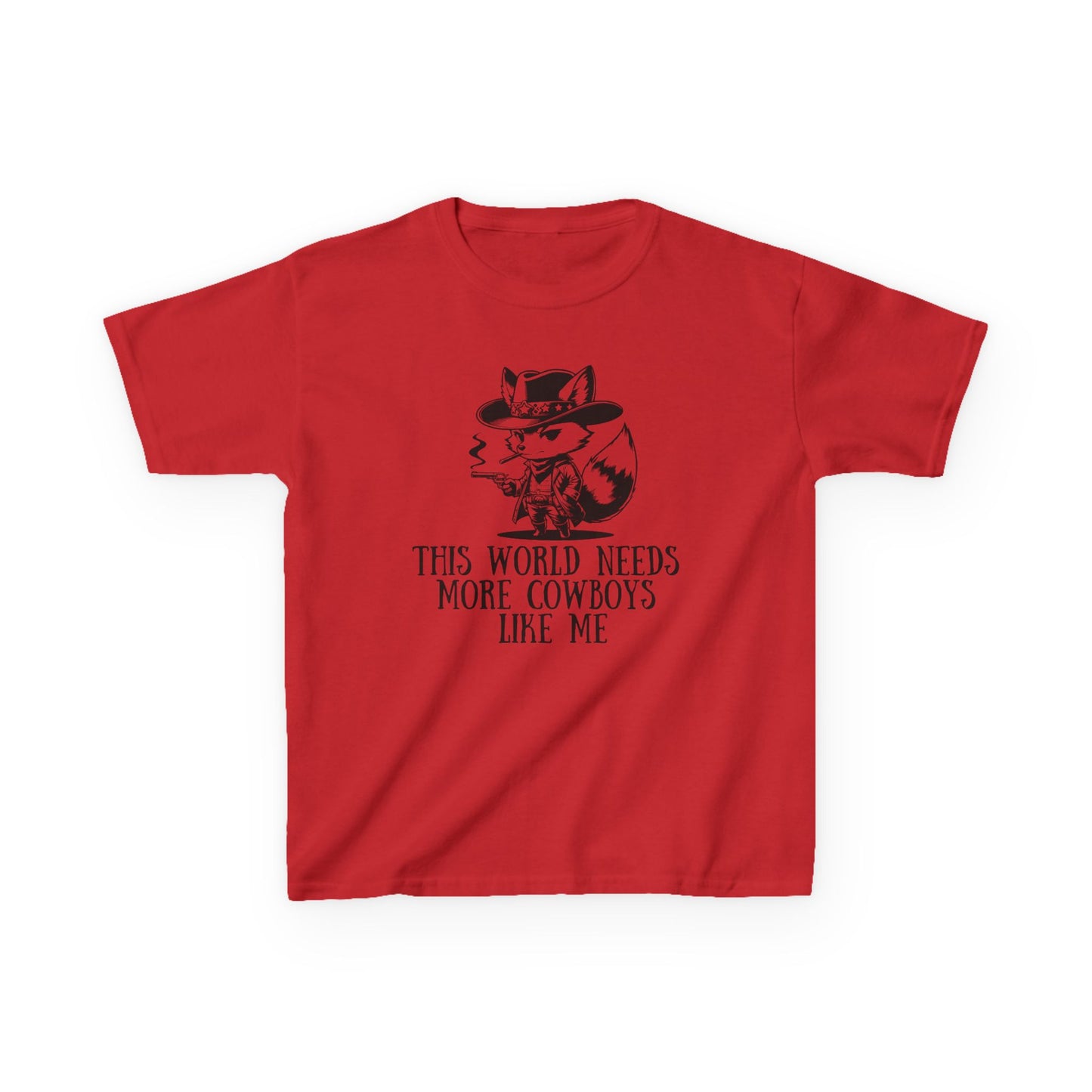 Kids Tee - Fox Cowboy World Design