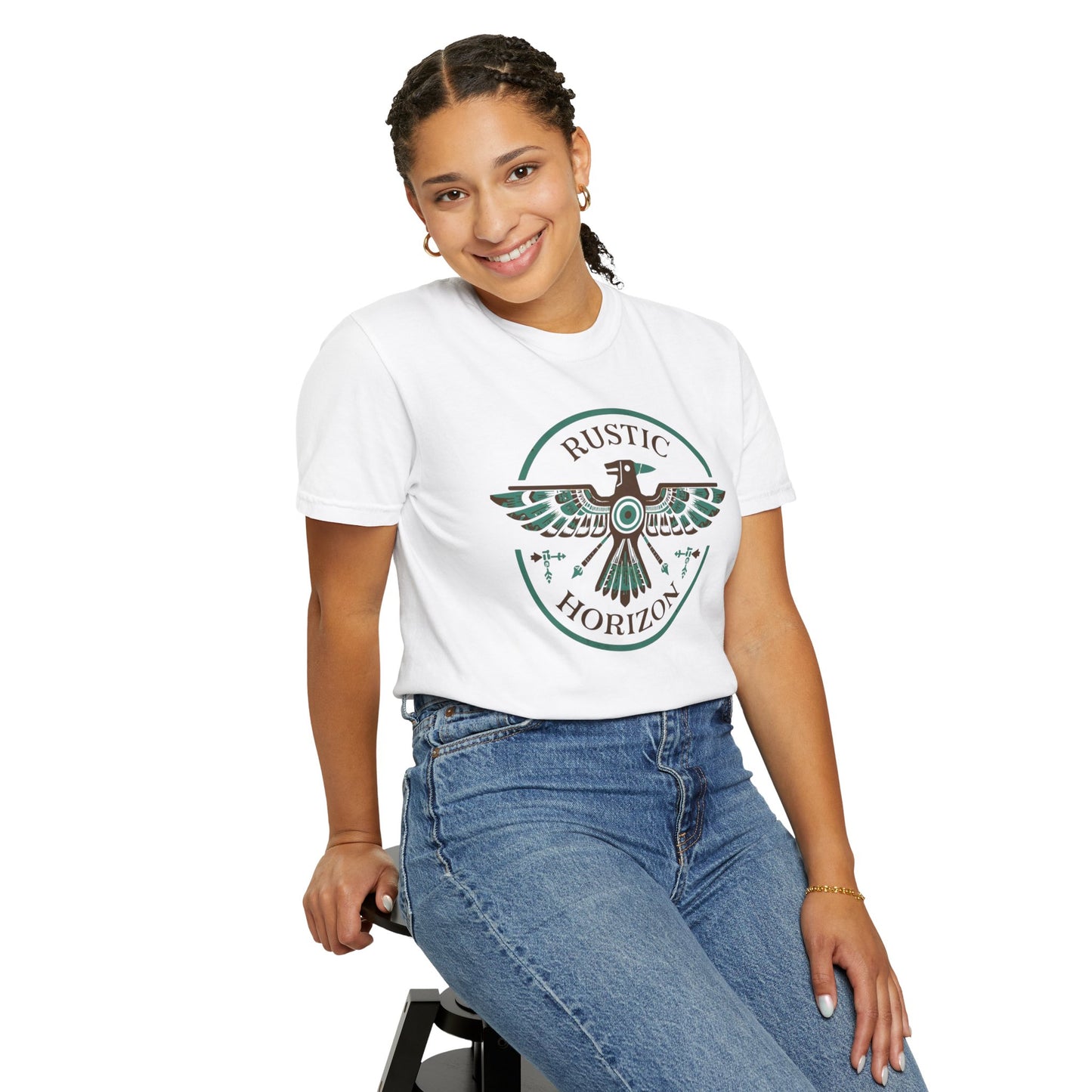 Rustic Horizon with Thunderbird UNISEX T-Shirt｜Festival Wear, Casual Outfit, Gift for Nature Lovers, Vintage Style Tee, Summer Essential