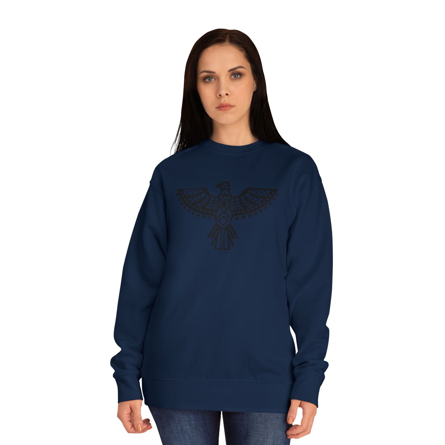 Tribal Eagle Unisex Crew Sweatshirt - Cozy Cultural Artwear