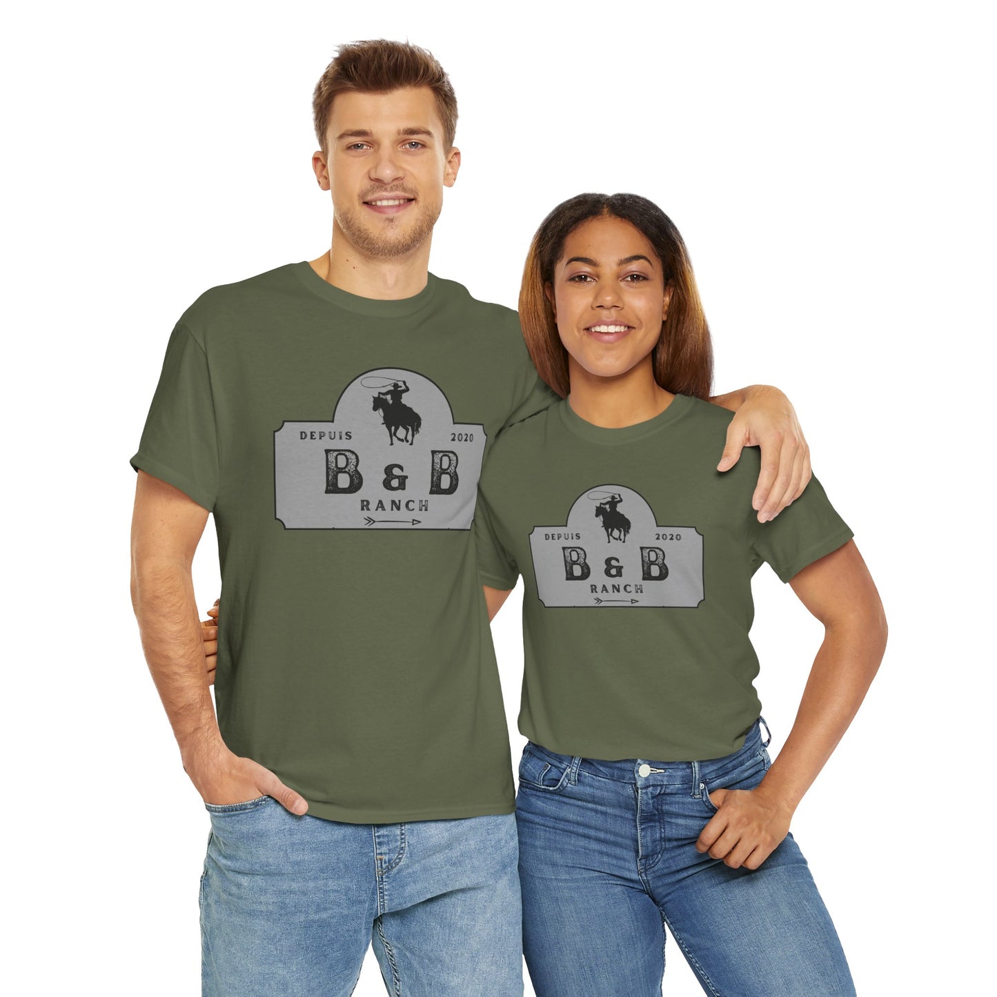 B & B RANCH  LOGO Unisex Heavy Cotton Tee