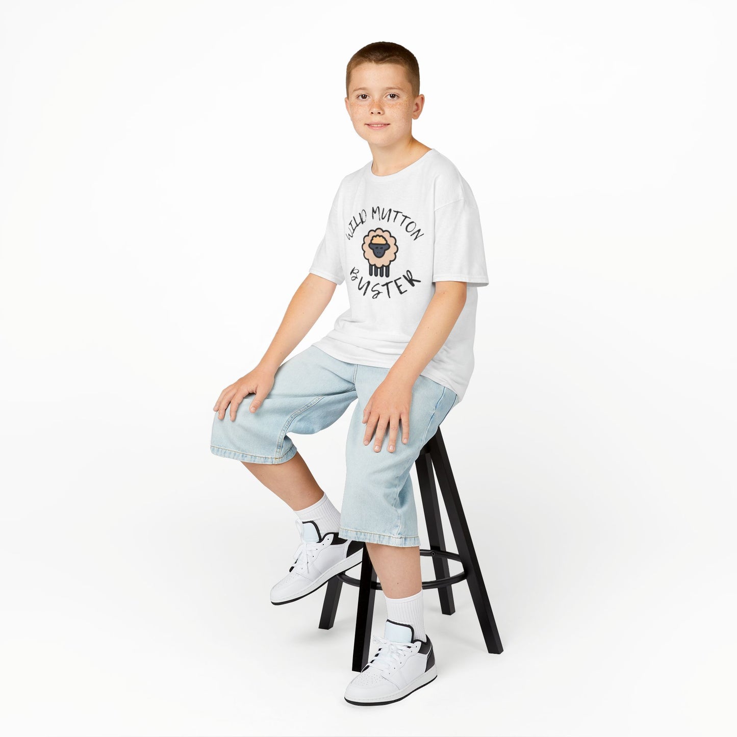 Wild Mutton Buster Kids Tee -  Little Cowboy Design