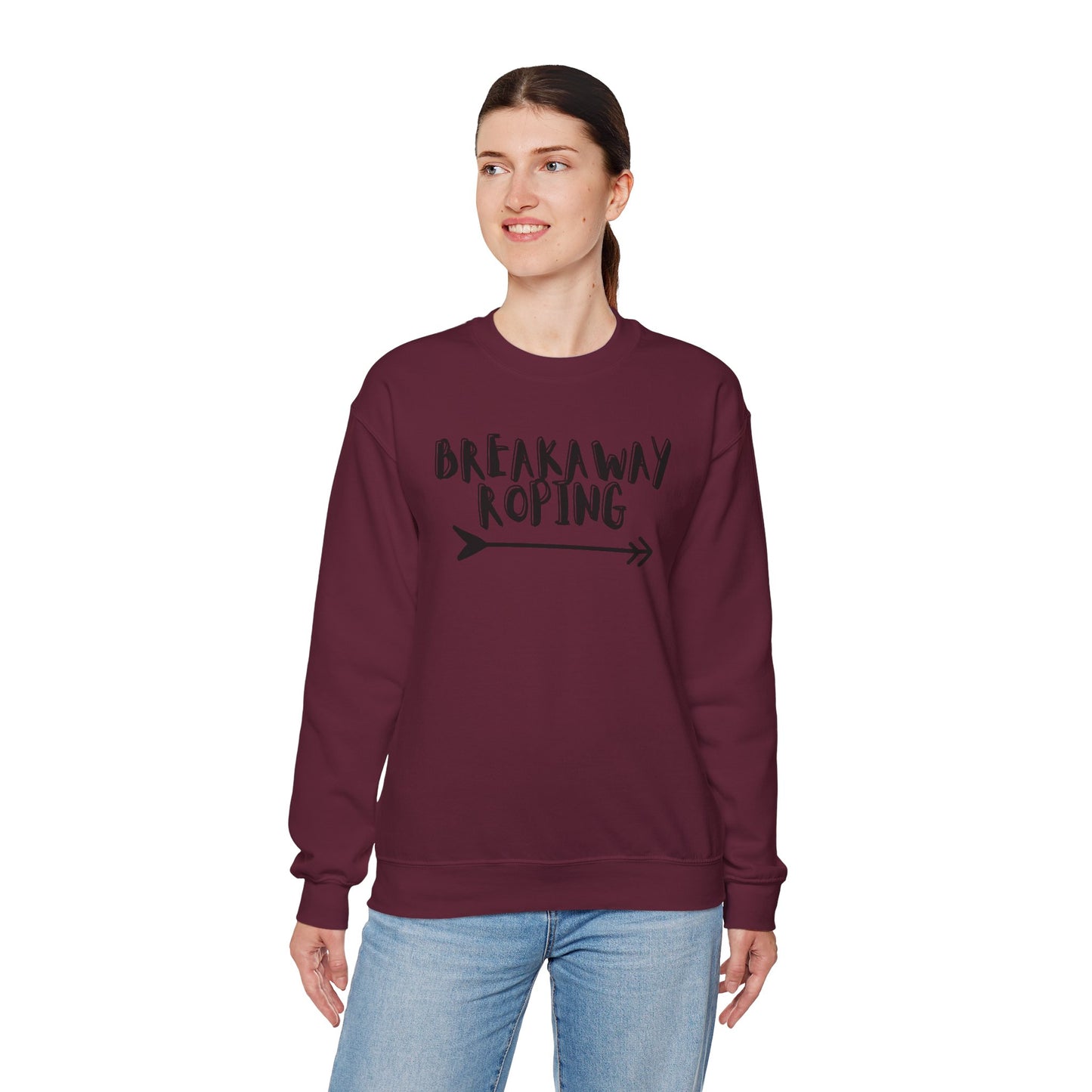 BREAKAWAY ROPING COWGIRL UNISEX Heavy Blend™ Crewneck Sweatshirt