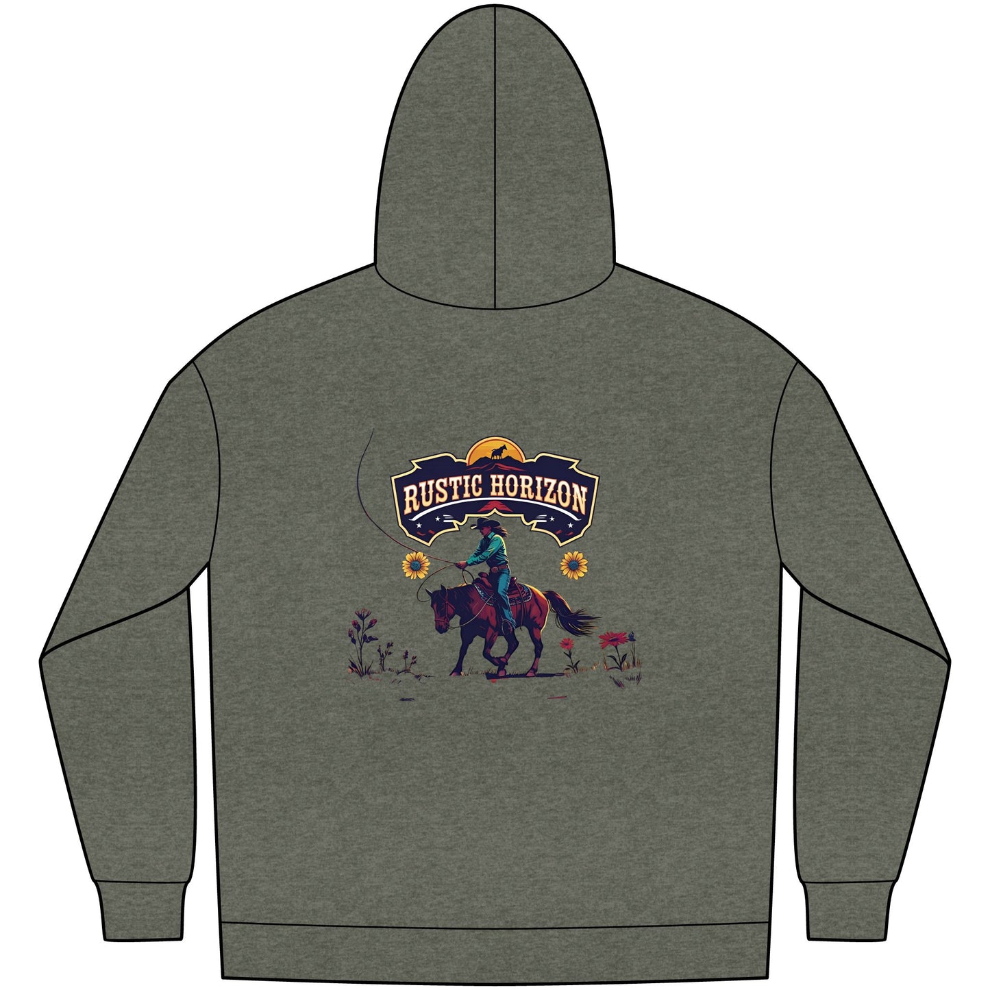 Cowgirl Unisex Western Fleece Hoodie, Rustic Fashion Sweatshirt, Cozy Winter Apparel, Gift for Rodeo Lovers, Casual Outdoor Clothing