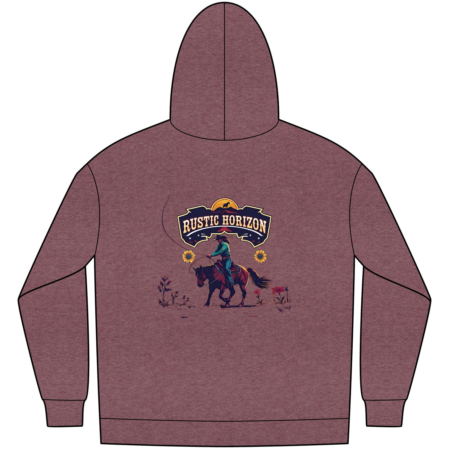 Cowgirl Unisex Western Fleece Hoodie, Rustic Fashion Sweatshirt, Cozy Winter Apparel, Gift for Rodeo Lovers, Casual Outdoor Clothing