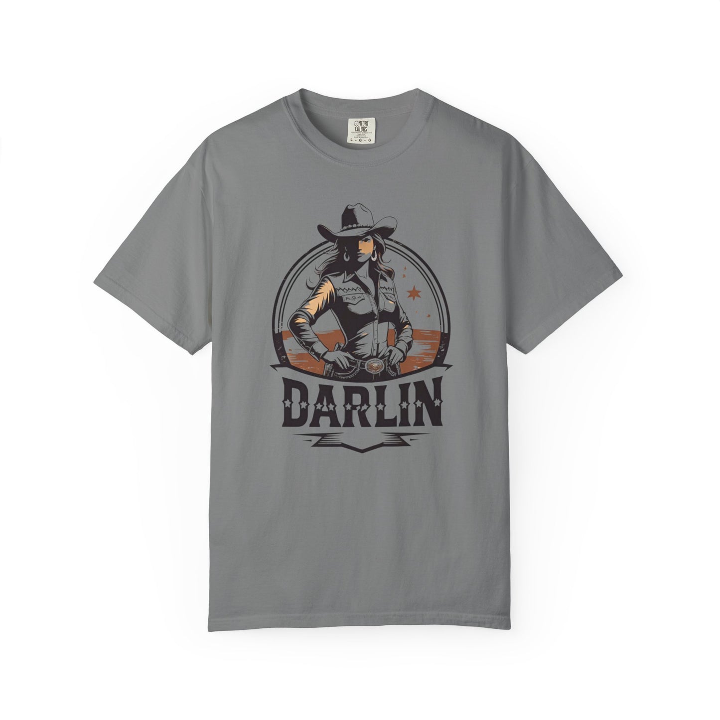 Darlin Rustic Horizon Cowgirl  UNISEX T-Shirt｜Festival Wear, Casual Outfit, Gift for Nature Lovers, Vintage Style Tee, Summer Essential
