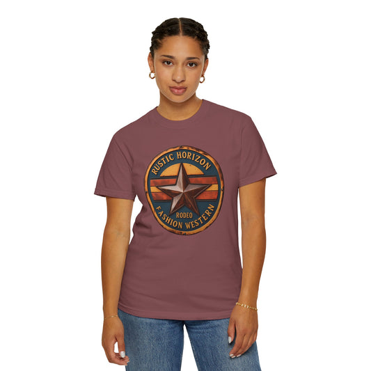 Nouveau Brand Rustic Horizon Cowgirl Fashion UNISEX T-Shirt｜Festival Wear, Casual Outfit, Gift for Nature Lovers, Vintage Style Tee, Summer Essential