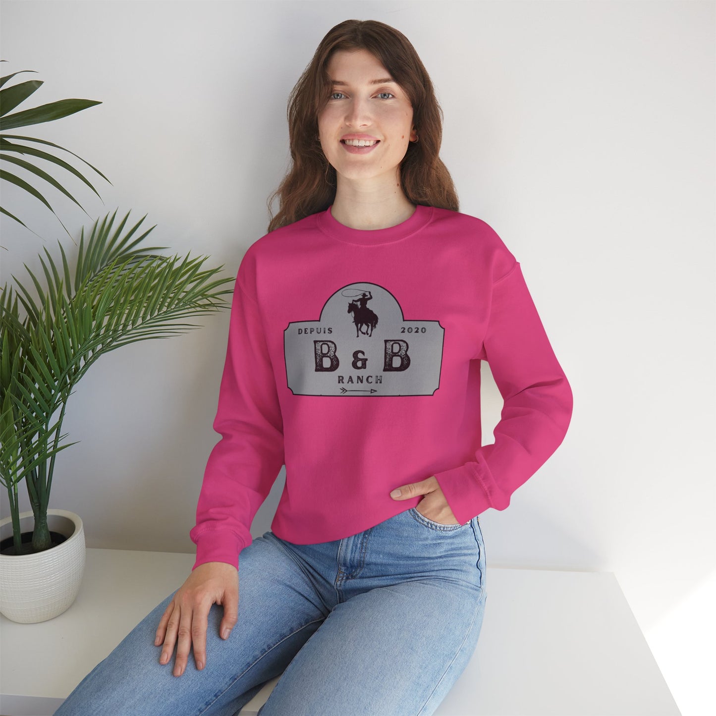 B & B RANCH LOGO Unisex Heavy Blend™ Crewneck Sweatshirt