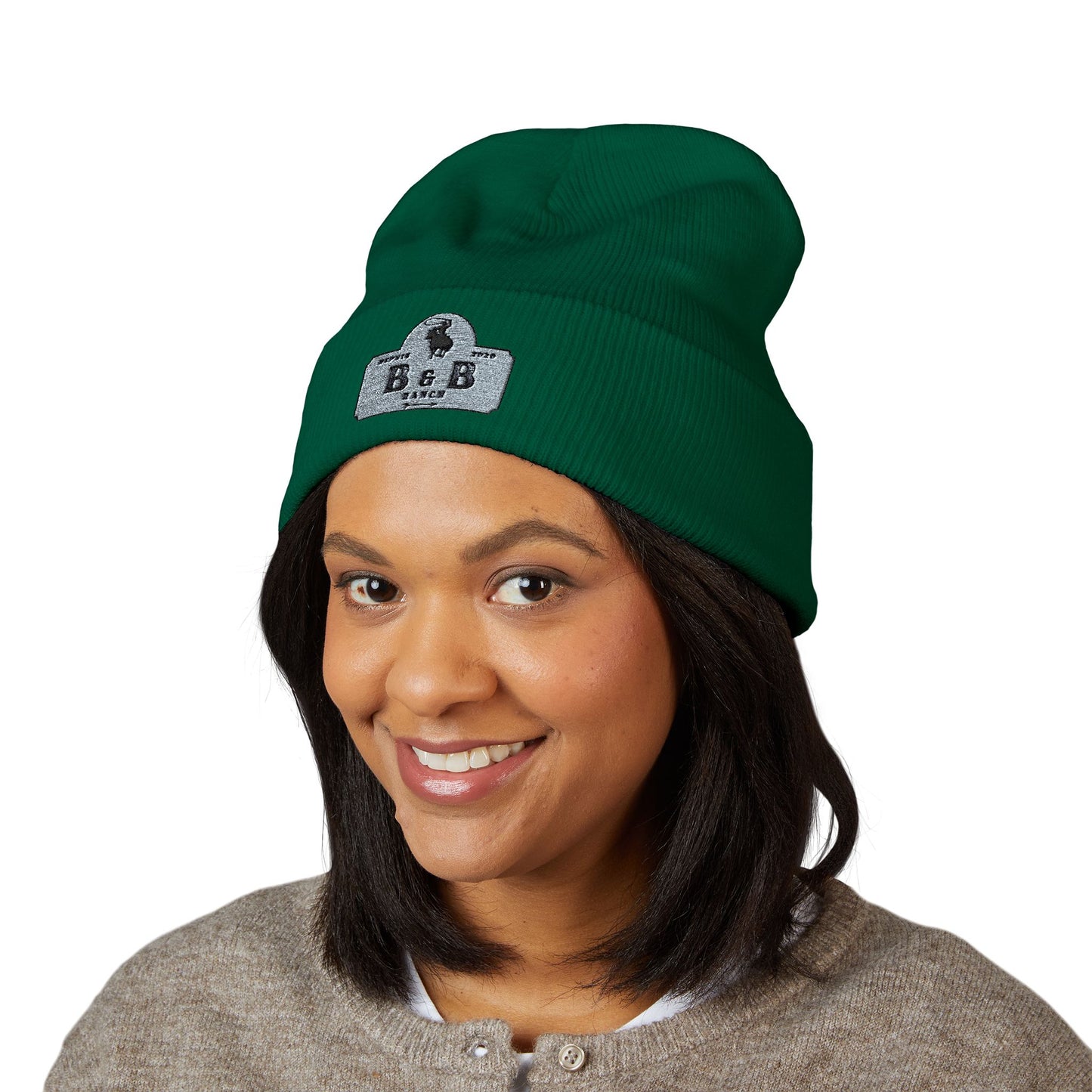 Stylish Embroidered Classic Cuffed Beanie for Fashionable Outdoor Adventures