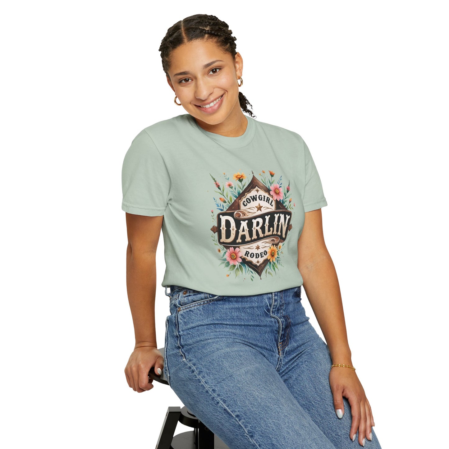 Darlin Rustic Horizon Cowgirl  UNISEX T-Shirt｜Festival Wear, Casual Outfit, Gift for Nature Lovers, Vintage Style Tee, Summer Essential
