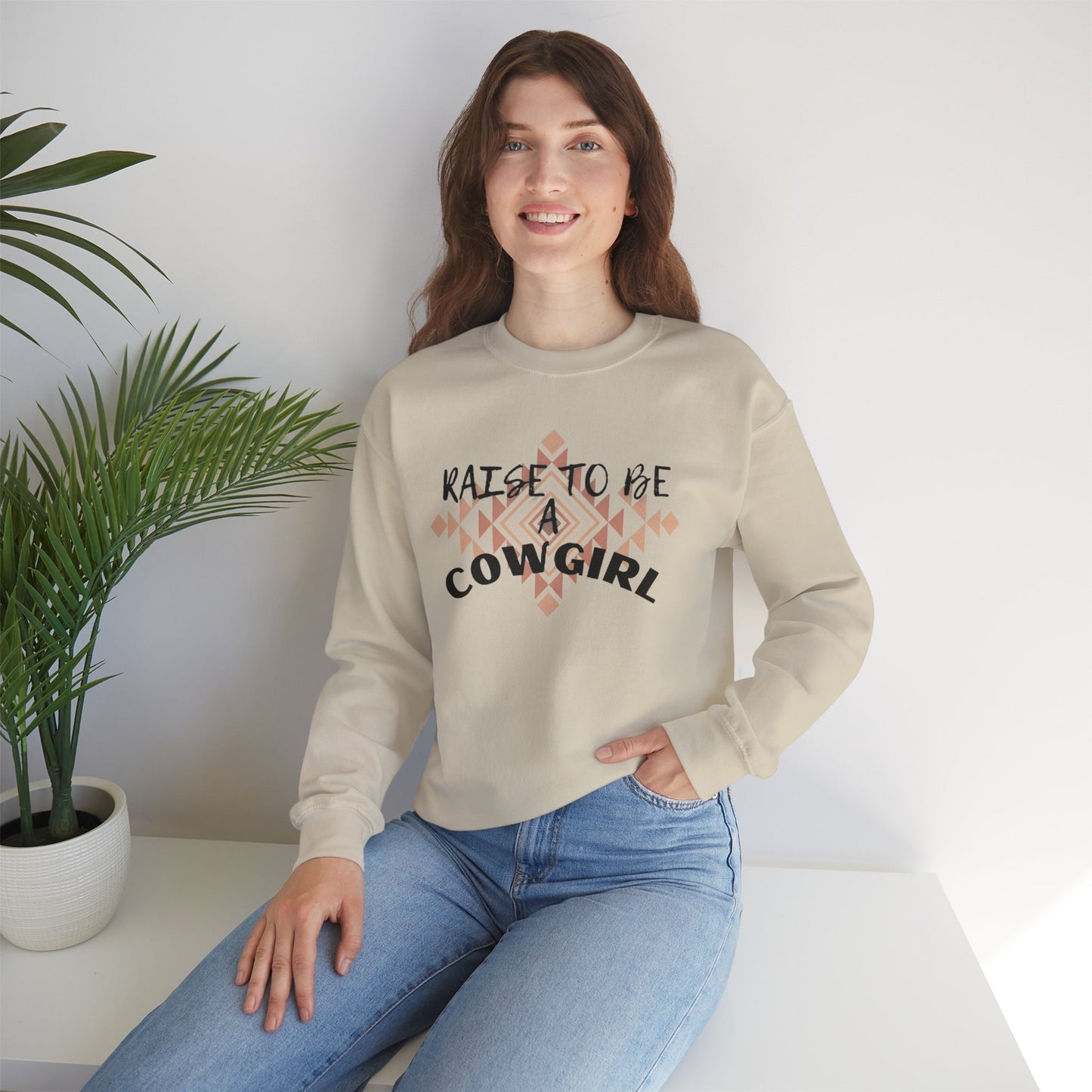 RAISE TO BE COWGIRL UNISEX Heavy Blend™ Crewneck Sweatshirt