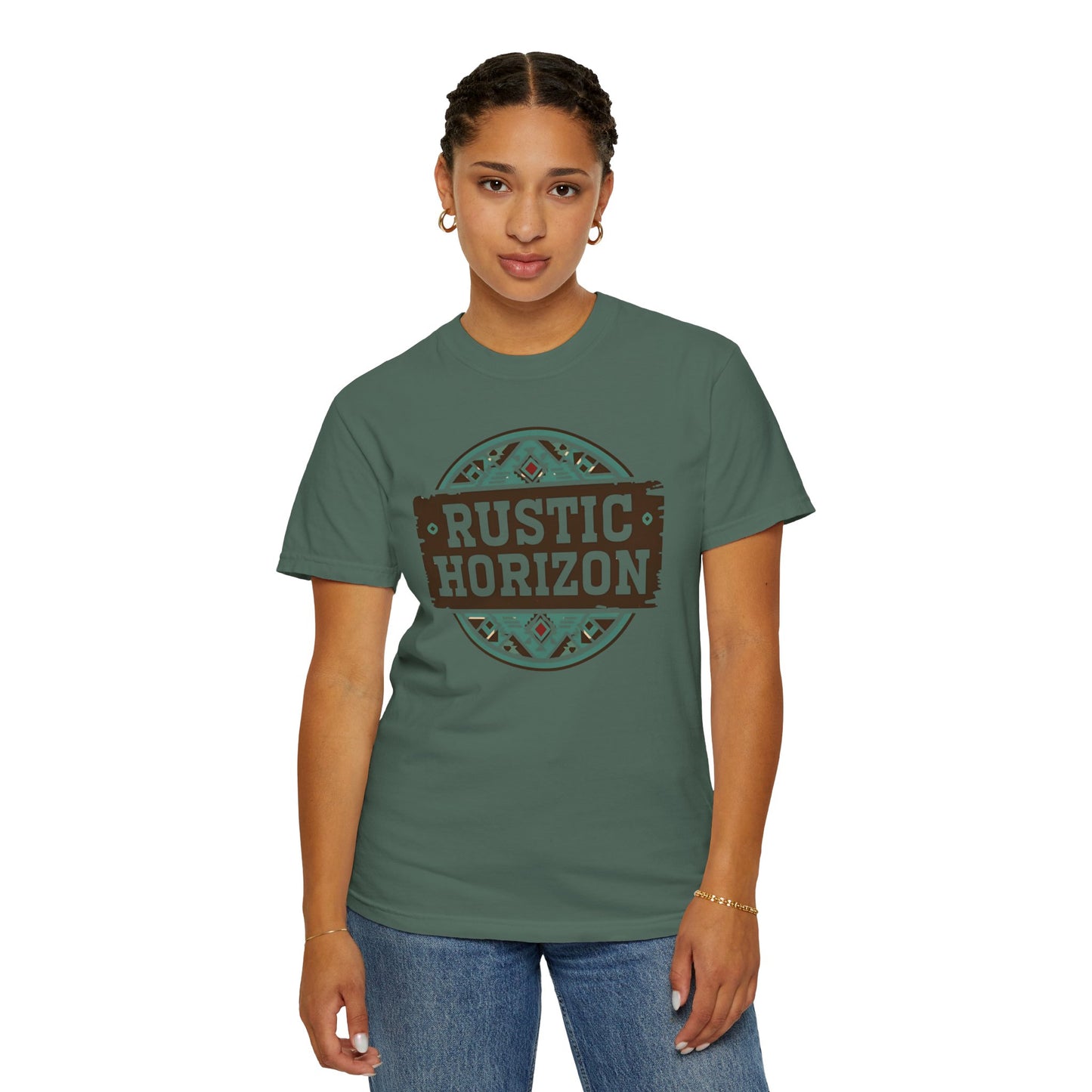 Touch of Rustic Horizon crest UNISEX T-Shirt｜Festival Wear, Casual Outfit, Gift for Nature Lovers, Vintage Style Tee, Summer Essential