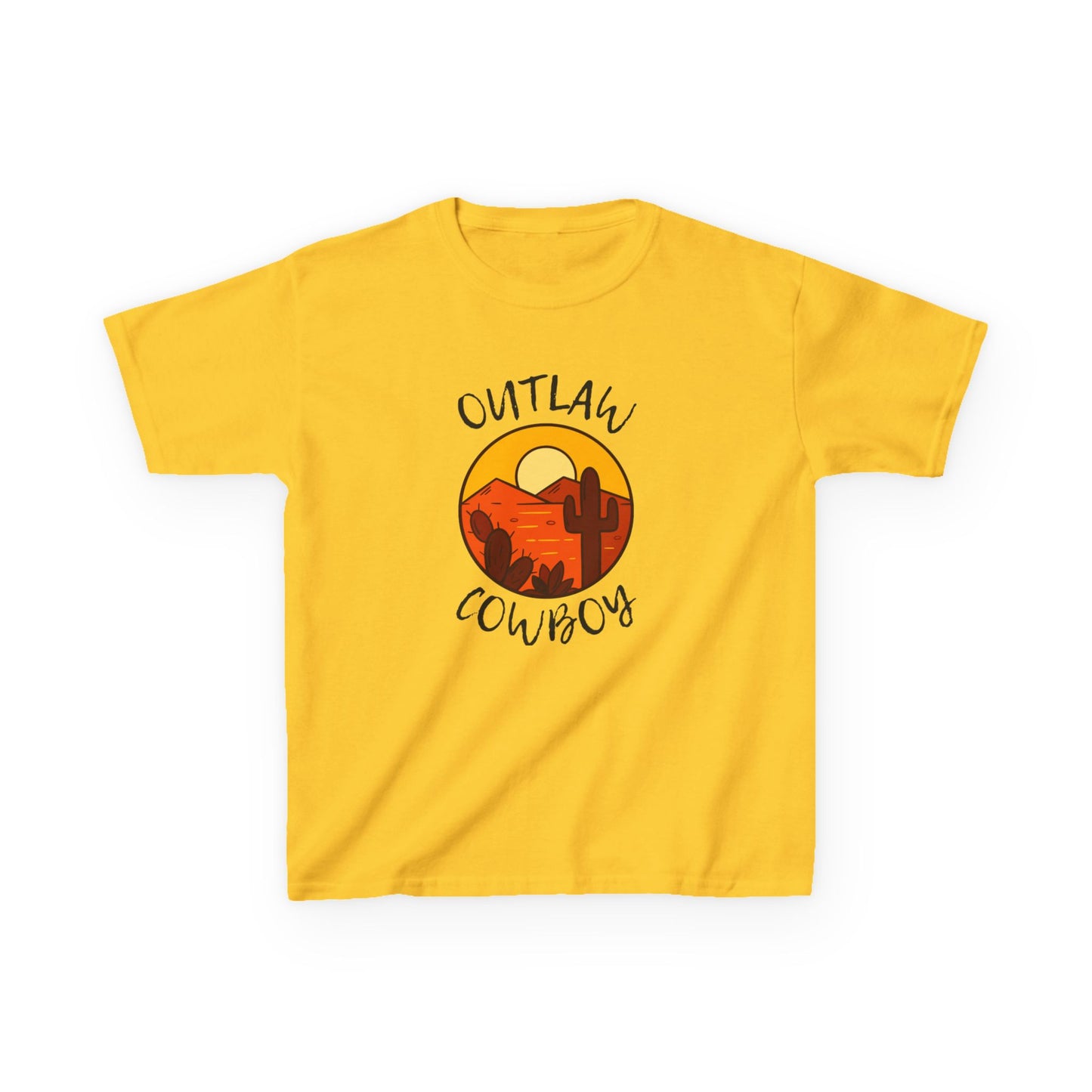 OUTLAW COWBOY Kids Tee - sunset Cowboy Design