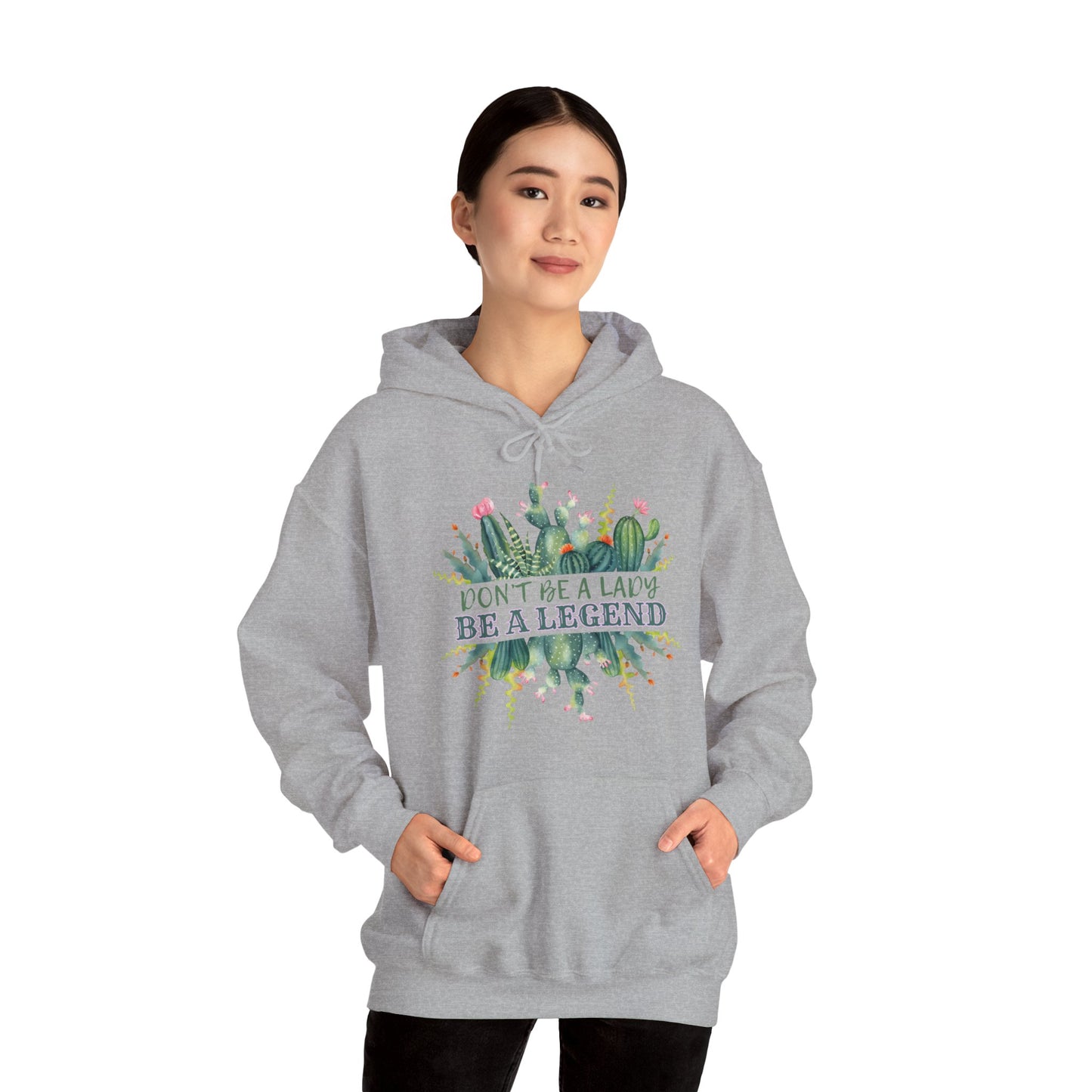 BE A LEGEND LADY CACTUS UNISEX Heavy Blend™ Hooded Sweatshirt