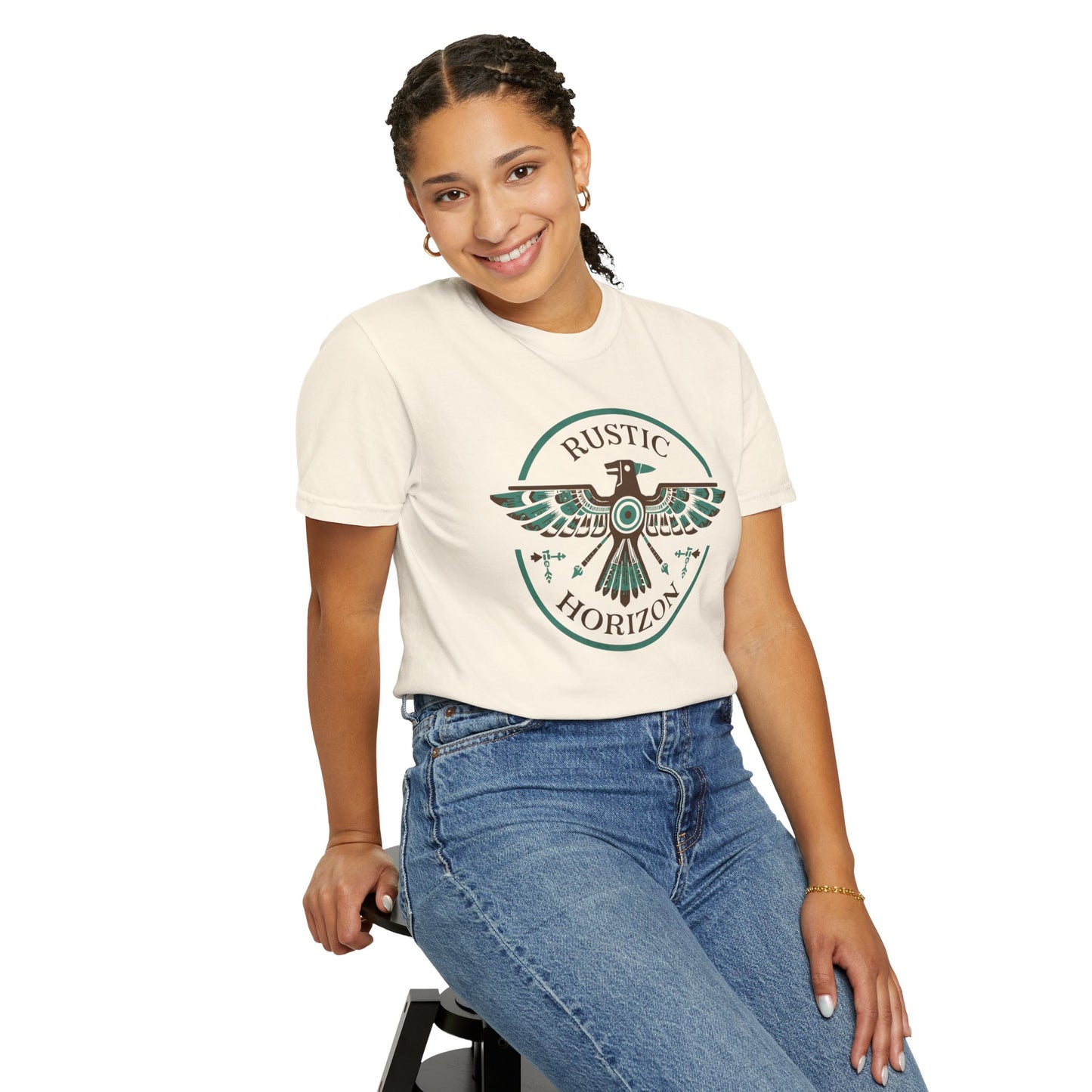 Rustic Horizon with Thunderbird UNISEX T-Shirt｜Festival Wear, Casual Outfit, Gift for Nature Lovers, Vintage Style Tee, Summer Essential