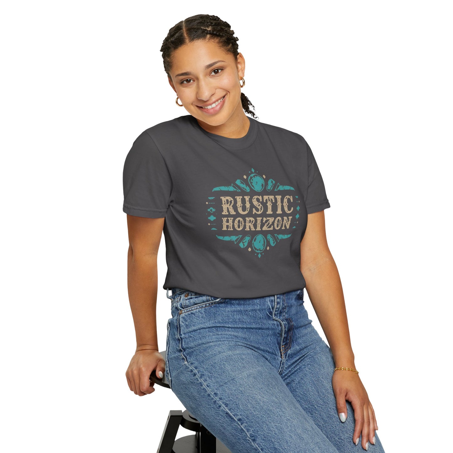Rustic Horizon with Turquoise perls UNISEX T-Shirt｜Festival Wear, Casual Outfit, Gift for Nature Lovers, Vintage Style Tee, Summer Essential