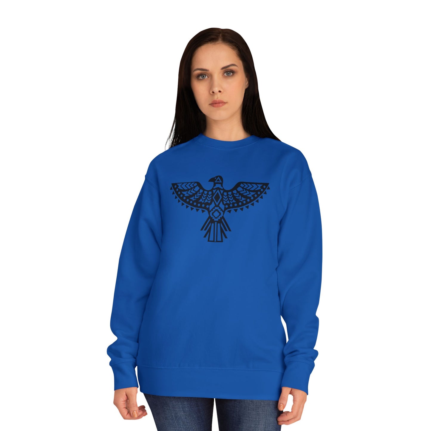 Tribal Eagle Unisex Crew Sweatshirt - Cozy Cultural Artwear