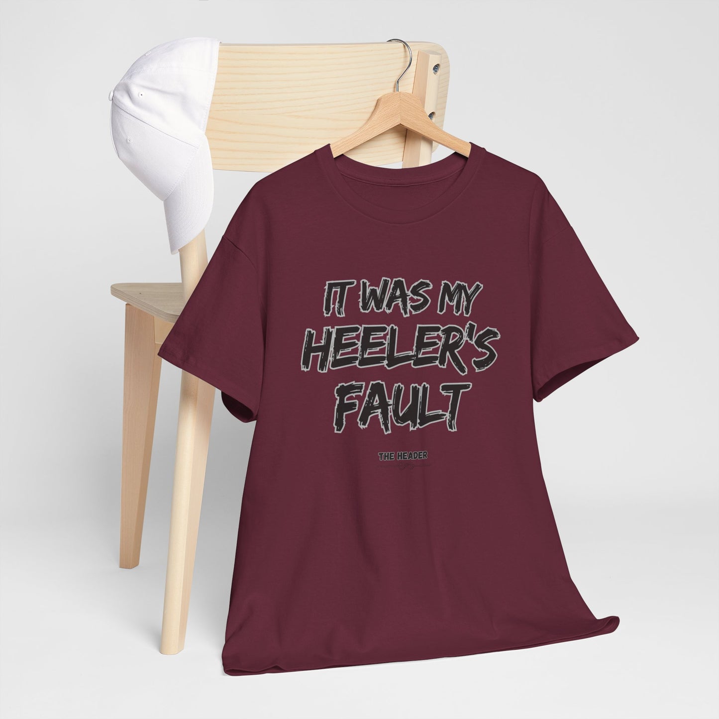 HEELER'S FAULT TEAM ROPING PARTNER RODEO Unisex Heavy Cotton Tee