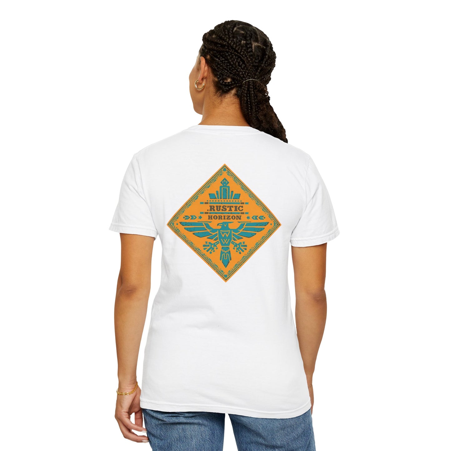 Rustic Horizon Yellow Thunderbird UNISEX T-Shirt｜Festival Wear, Casual Outfit, Gift for Nature Lovers, Vintage Style Tee, Summer Essential