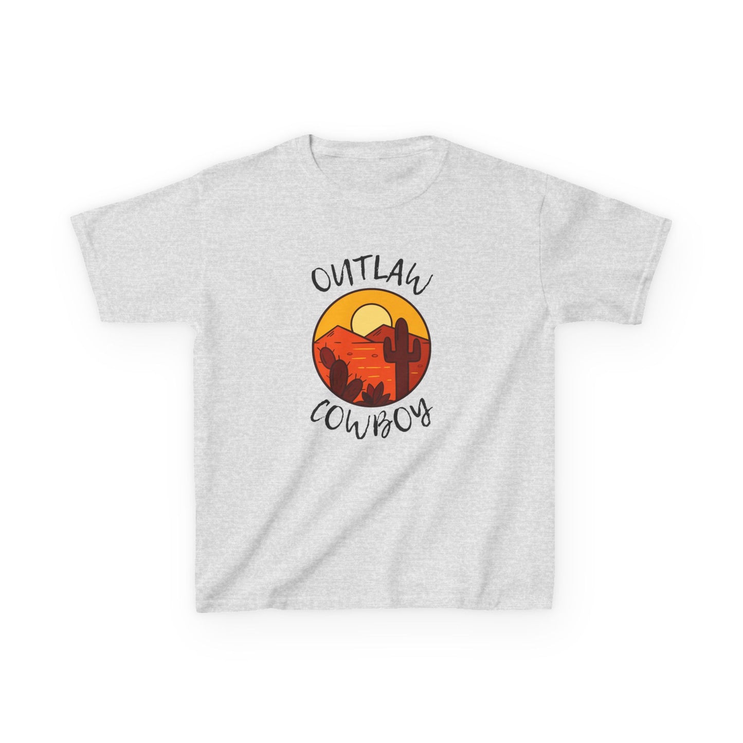 OUTLAW COWBOY Kids Tee - sunset Cowboy Design