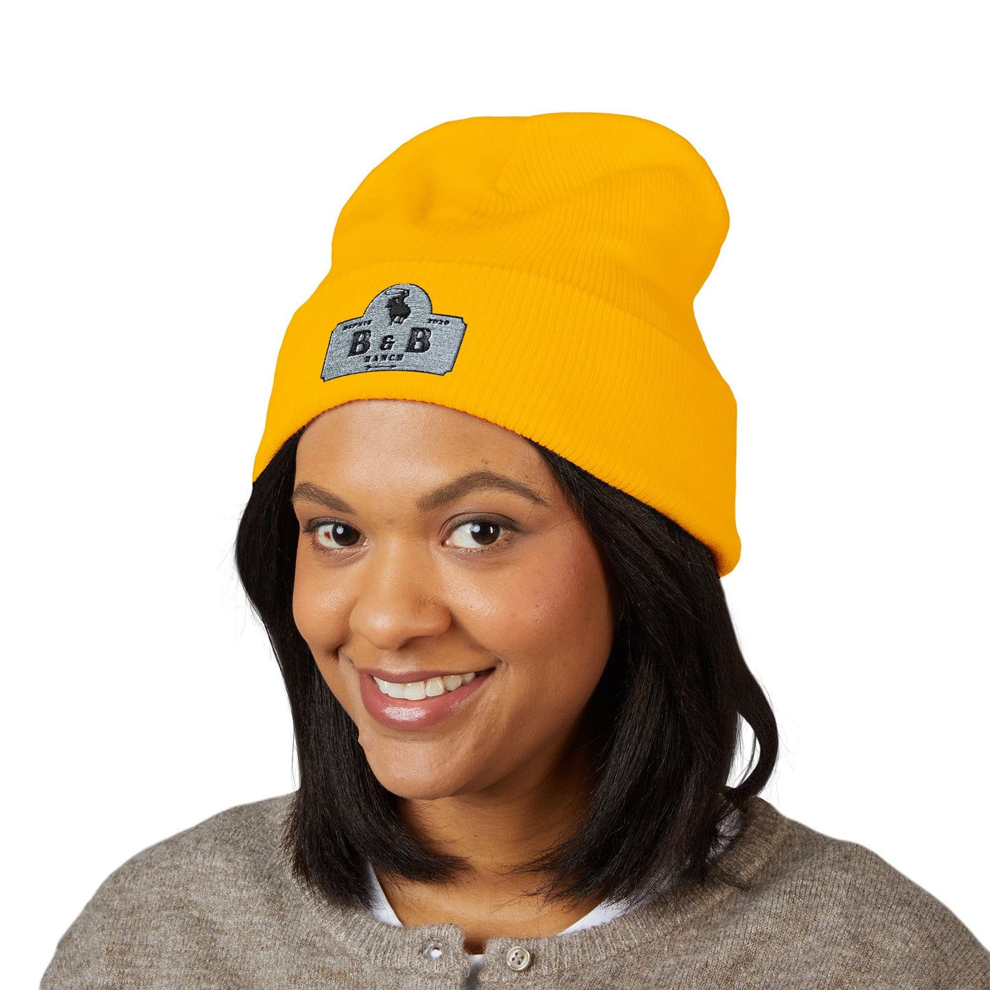 Stylish Embroidered Classic Cuffed Beanie for Fashionable Outdoor Adventures