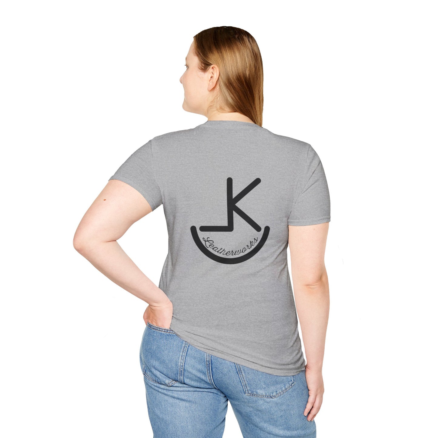 KL Leatherworks Minimalist Kayak Logo T-Shirt — 'Gear Reviews' Back Graphic