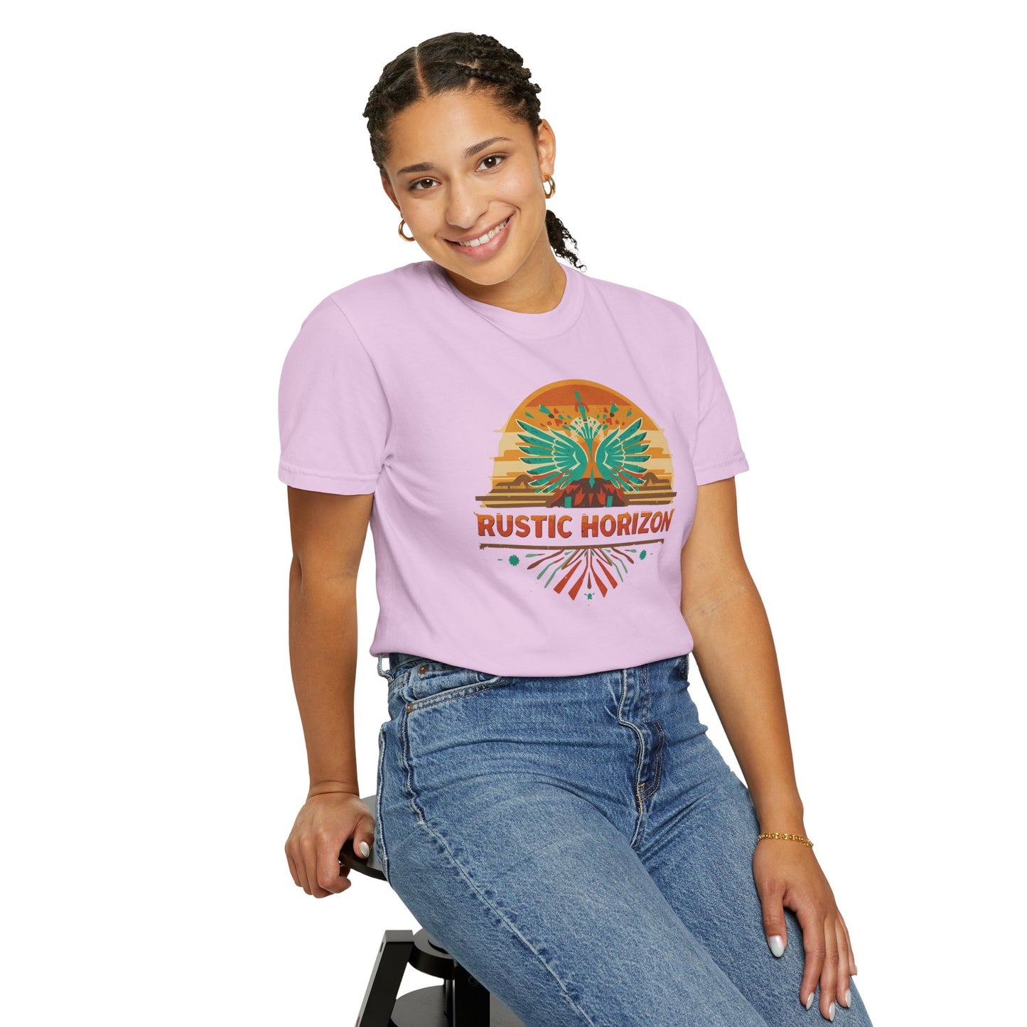 Touch of Rustic Horizon Sunset UNISEX T-Shirt｜Festival Wear, Casual Outfit, Gift for Nature Lovers, Vintage Style Tee, Summer Essential