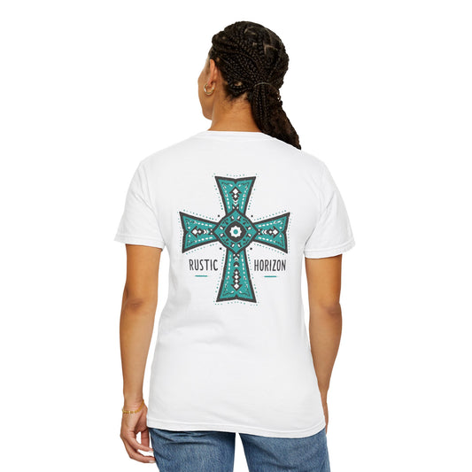 Rustic Horizon cross UNISEX T-Shirt｜Festival Wear, Casual Outfit, Gift for Nature Lovers, Vintage Style Tee, Summer Essential