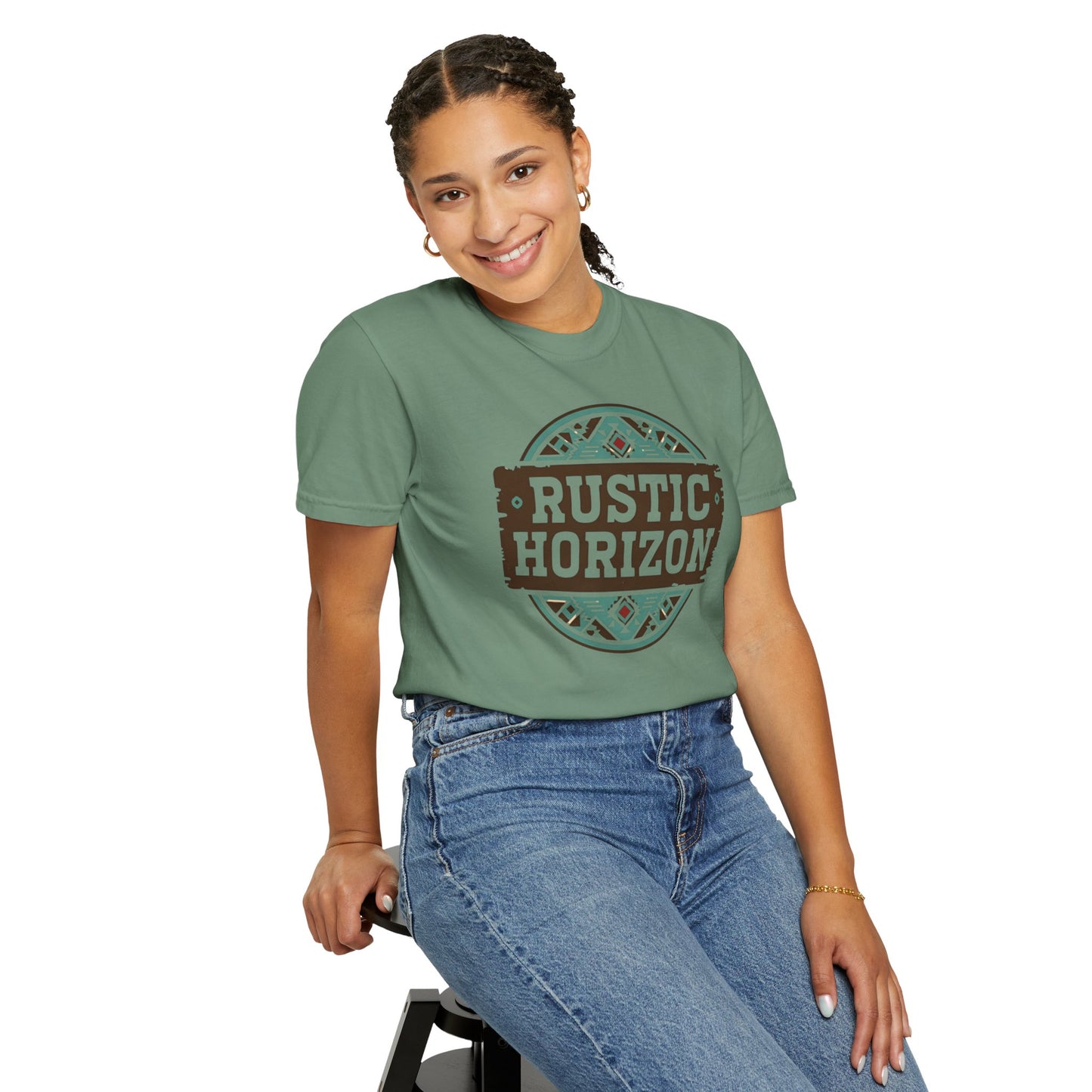 Touch of Rustic Horizon crest UNISEX T-Shirt｜Festival Wear, Casual Outfit, Gift for Nature Lovers, Vintage Style Tee, Summer Essential