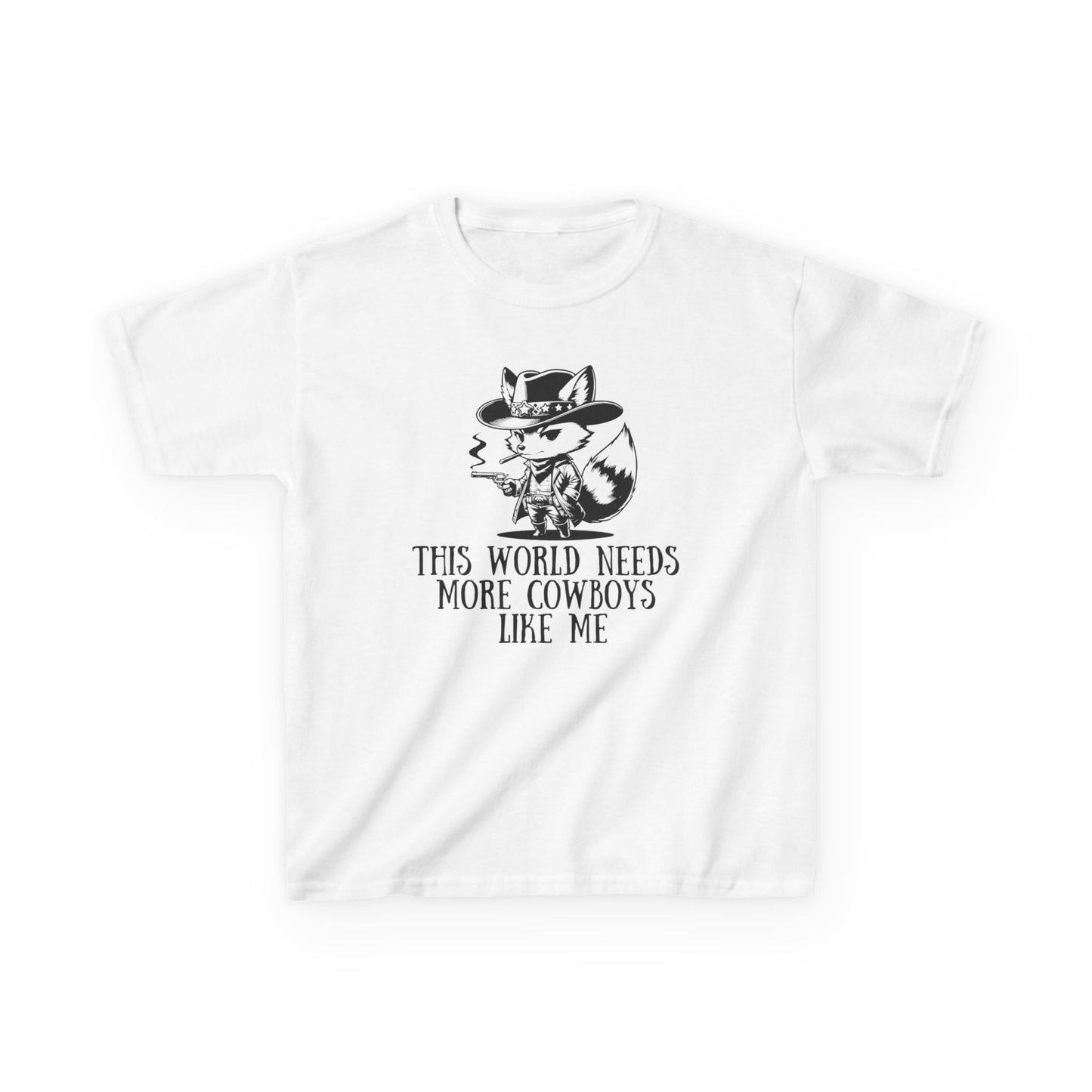 Kids Tee - Fox Cowboy World Design