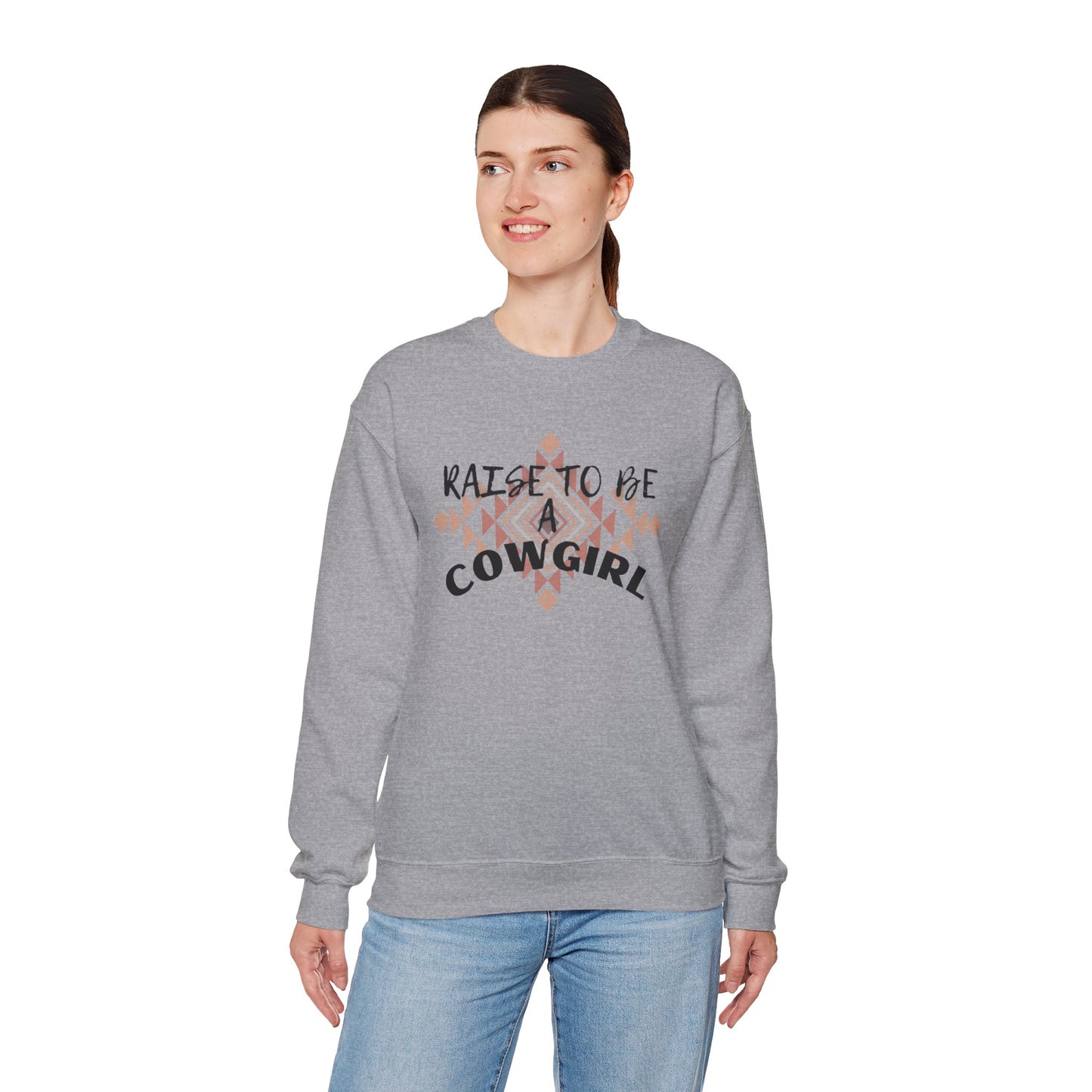 RAISE TO BE COWGIRL UNISEX Heavy Blend™ Crewneck Sweatshirt