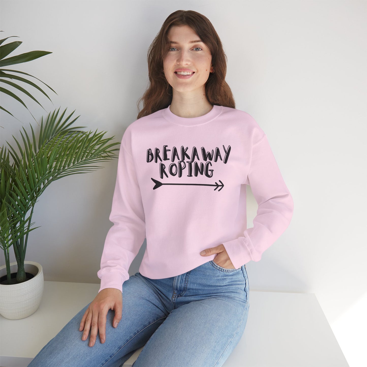 BREAKAWAY ROPING COWGIRL UNISEX Heavy Blend™ Crewneck Sweatshirt