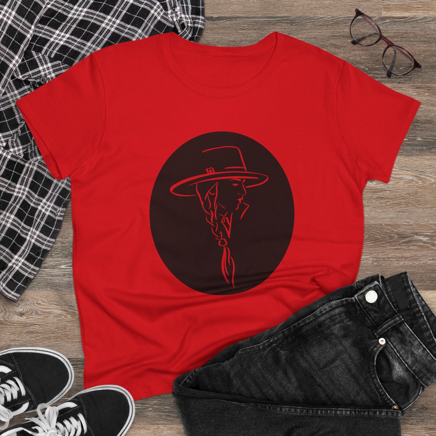 Cowgirl fashion Women's Midweight Cotton Tee SEMI AJUSTÉ