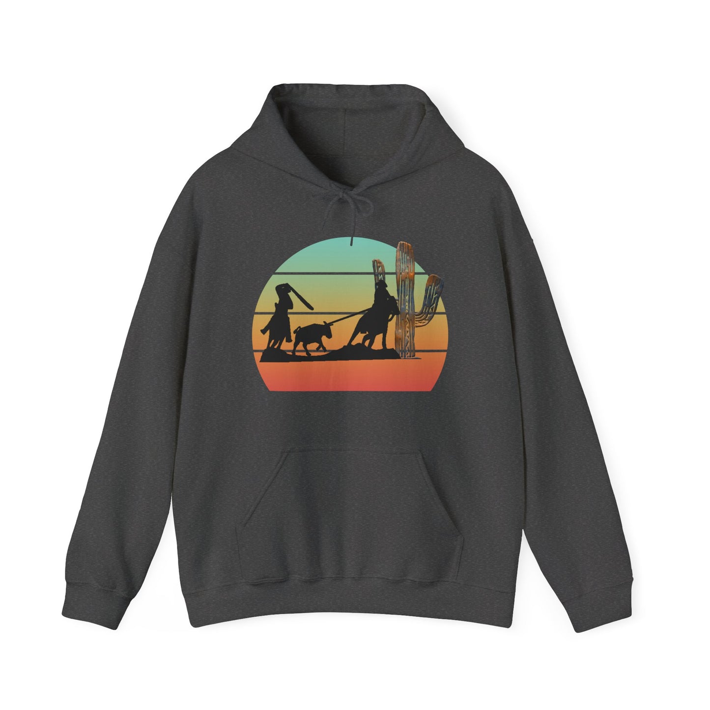 Unisex Heavy Blend™ Hooded Sweatshirt TEAM ROPING RODEO HEADER HEELER